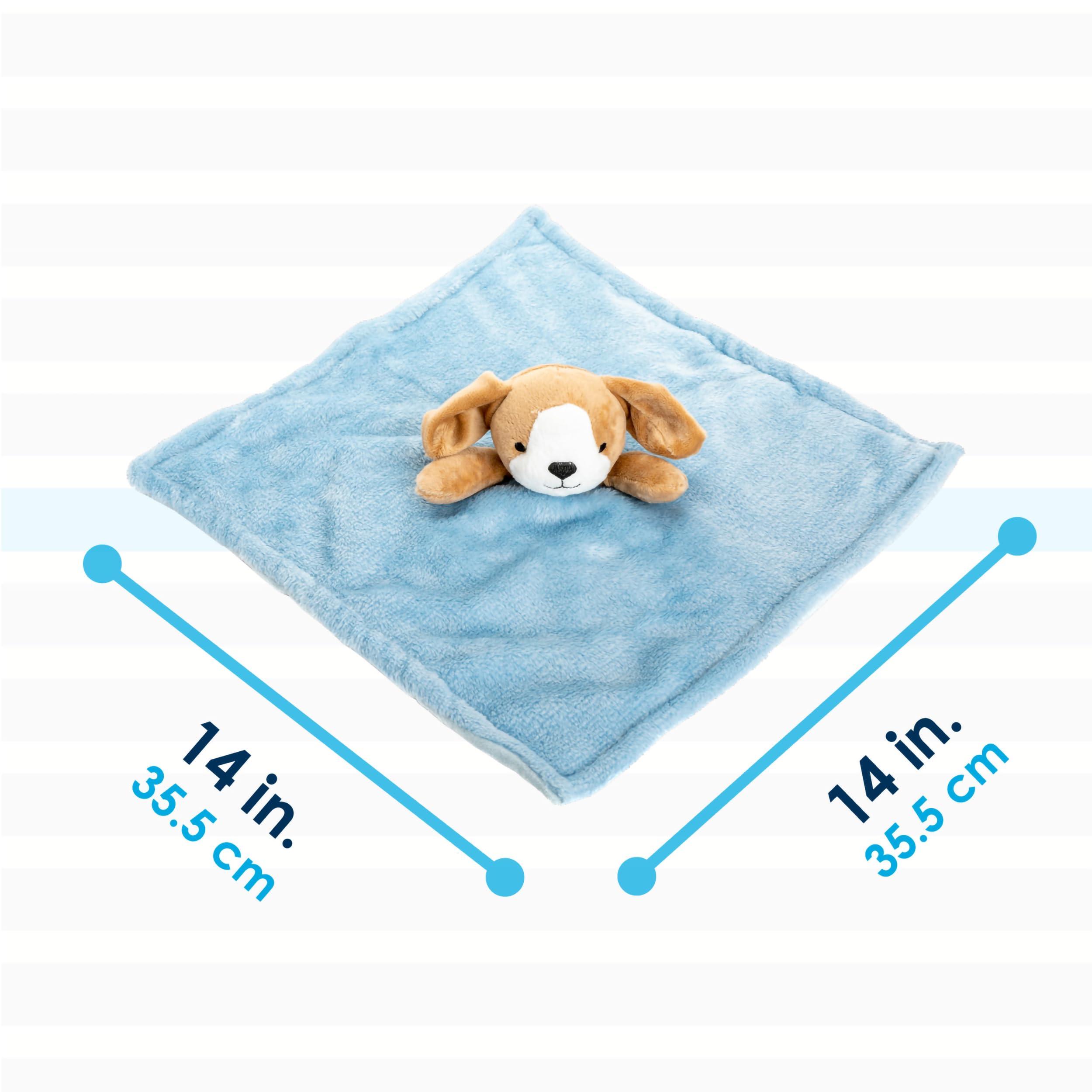 KIDS PREFERRED Carter's Baby Blanket Unisex Loveys for Babies Essentials, Newborn Boys and Girls Security Blankets with Soft Minky Fabric, Snuggle Toy Plush Stuffed Animal - Puppy - Image 2