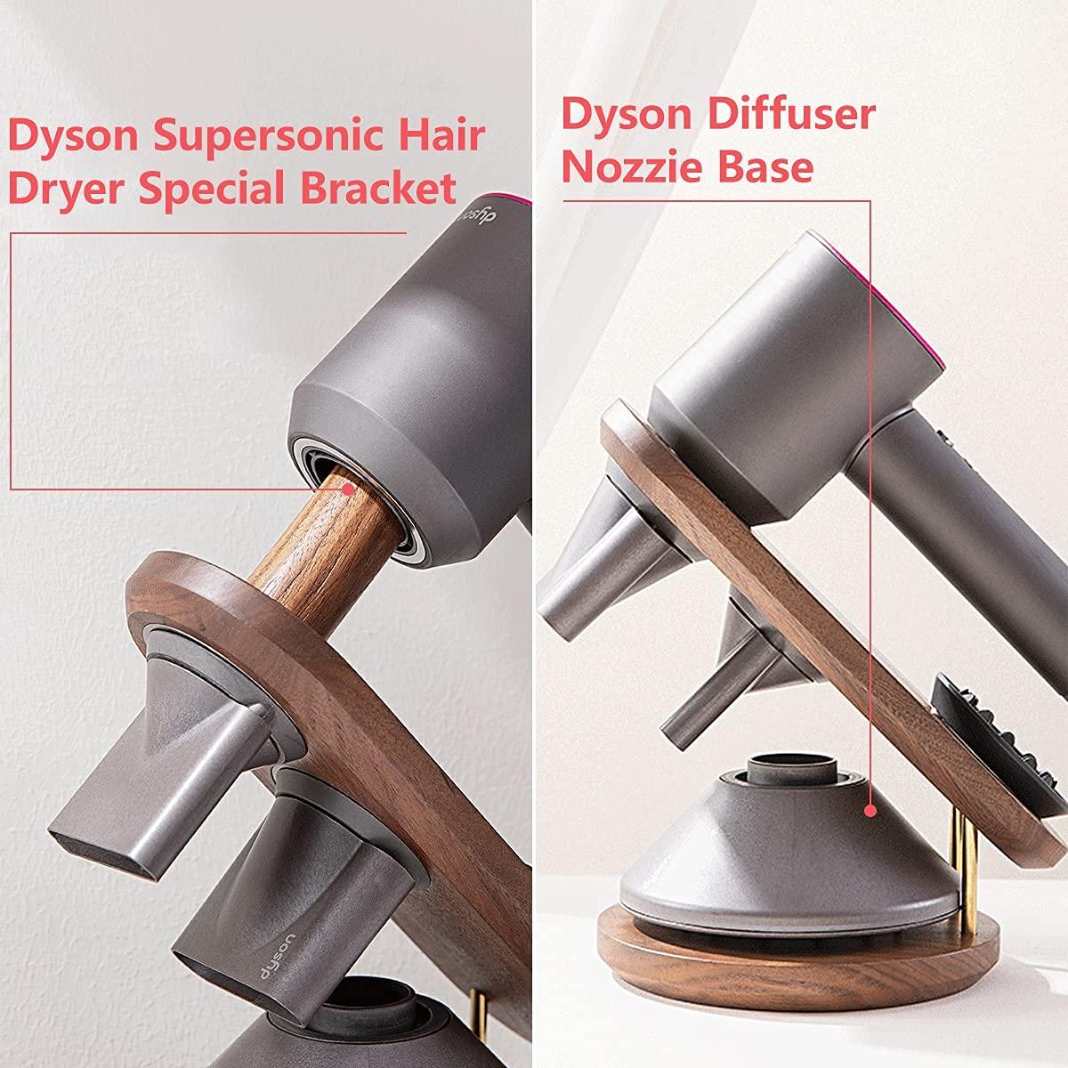 Livoccur Hair Dryer Stand Holder for Dyson Supersonic, Magnetic Hair Dryer Display Stand wood Bathroom Organizer for Dyson Supersonic Hair Dryer Tools, Compatible for All Dyson Supersonic Models - Image 4