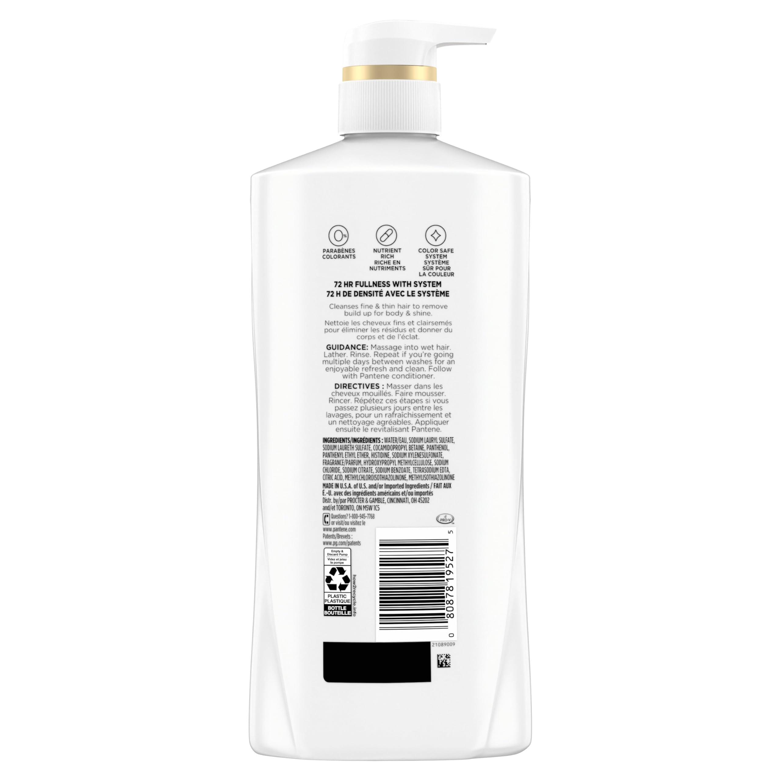 Pantene Shampoo, Sheer Volume - Lightweight Nourishment for Fine, Color-Treated Hair, 72-Hour Fullness and Body, 27.7 Oz Each, 2-Pack + Miracle Rescue Shot (0.5 Oz) - Image 9