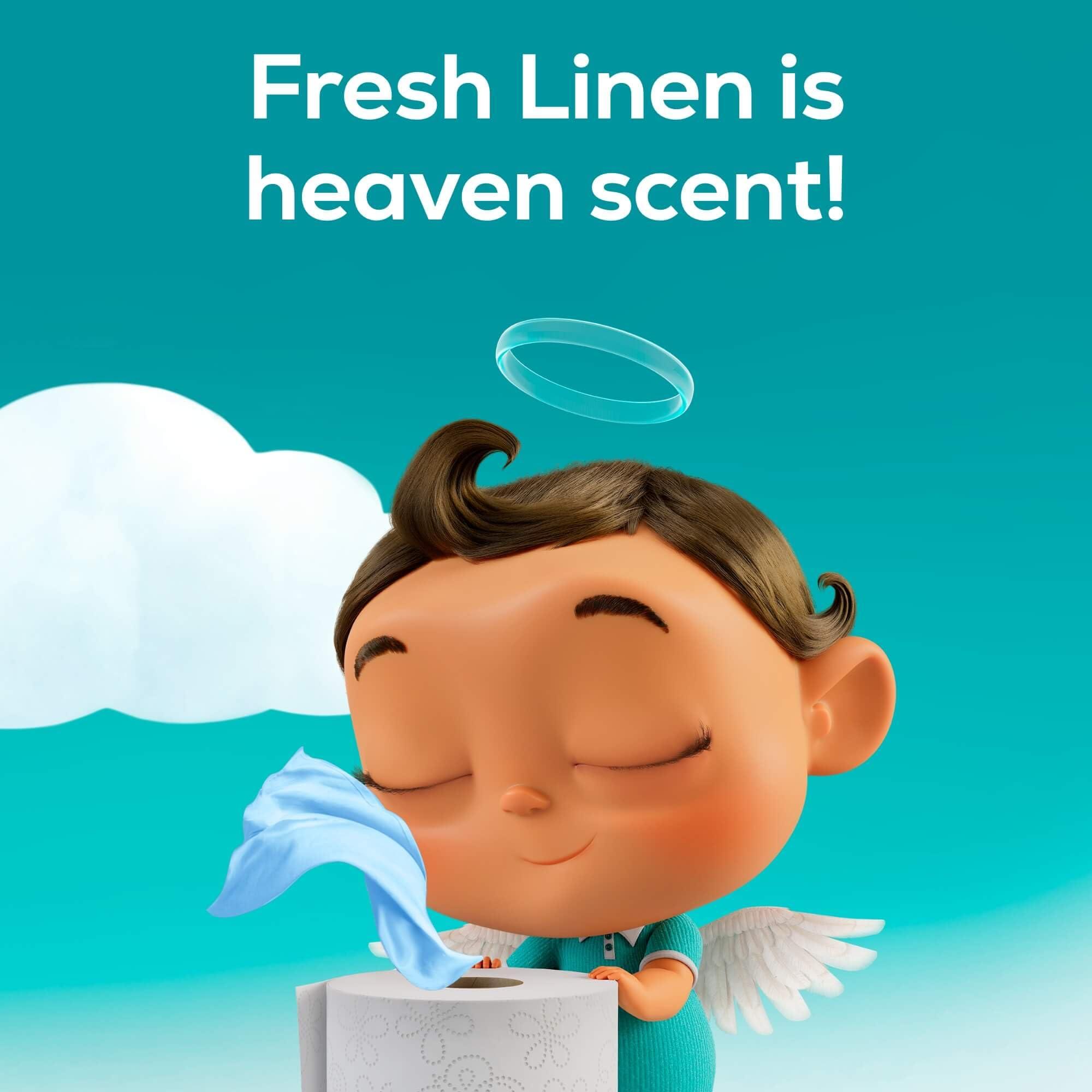 Angel Soft Toilet Paper with Fresh Linen Scented Tube, 8 Mega Rolls = 32 Regular Rolls, Soft and Strong Toilet Tissue - Image 2