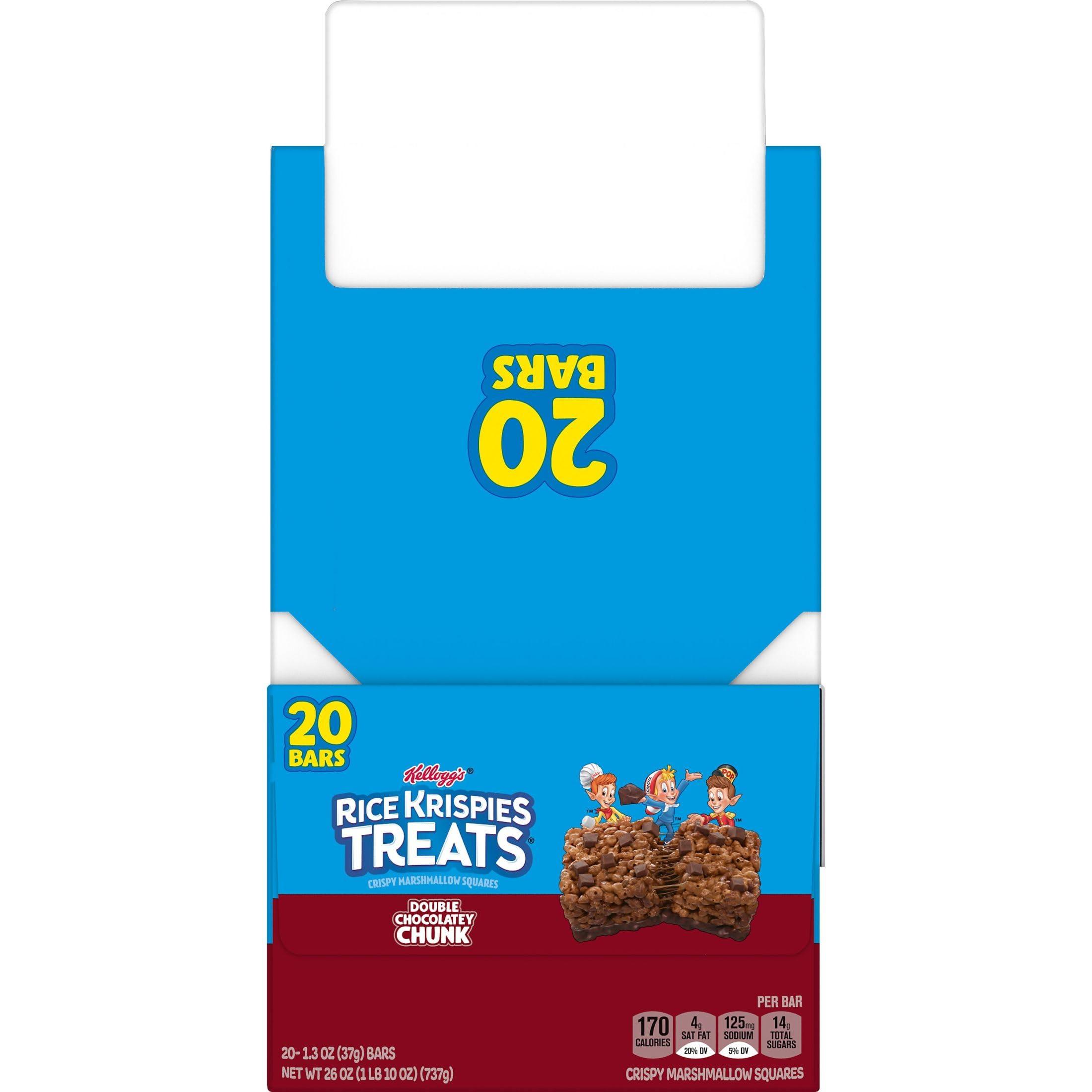 Rice Krispies Treats Marshmallow Snack Bars, Kids Snacks, School Lunch, Double Chocolatey Chunk, 26oz Box (20 Bars) - Image 5
