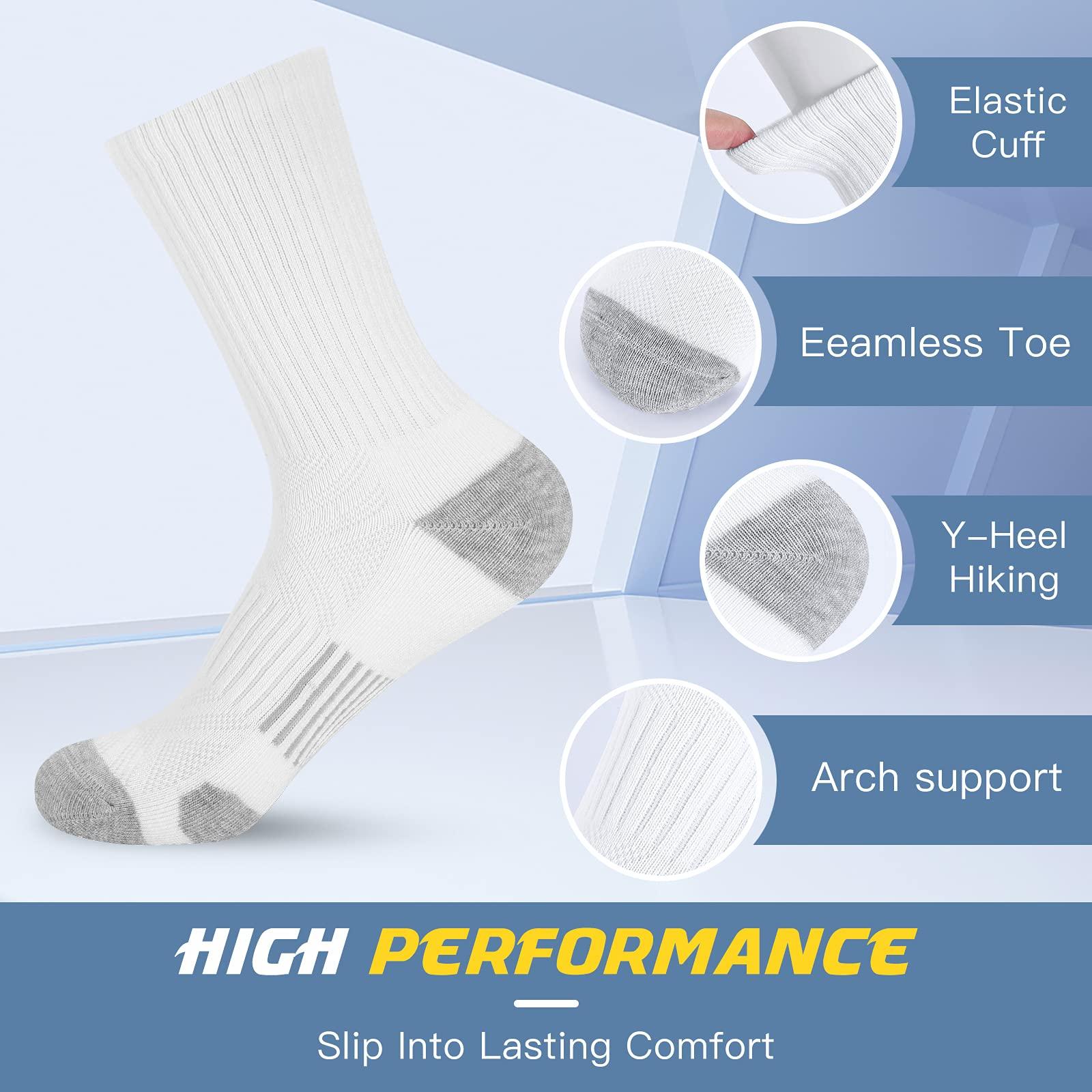 Felicigeely Running Crew Socks Cushion Breathable Athletic - Image 2