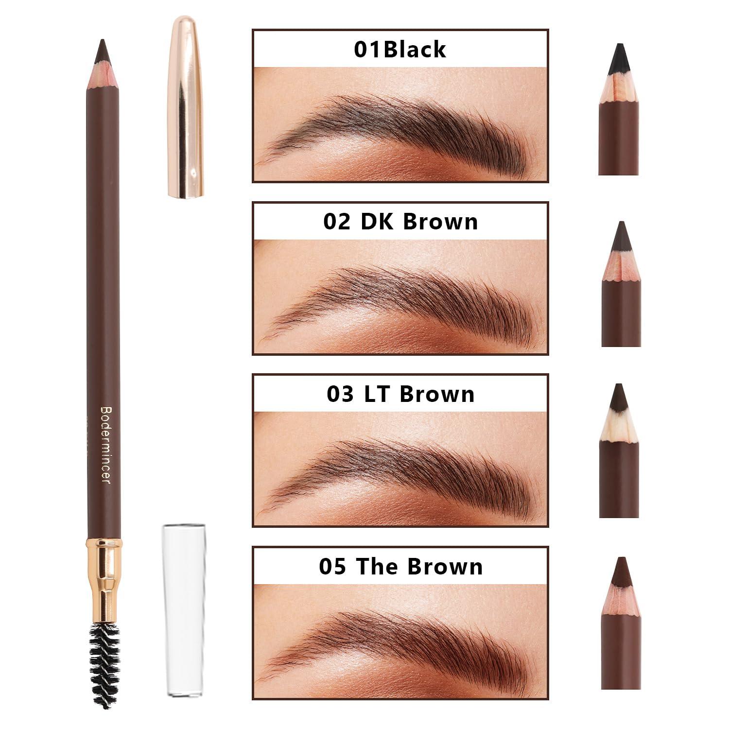 BODERMINCER 1pcs Eyebrow Pencil Longlasting Waterproof Durable Liner Eyebrow 5 Colors to Choose (3# Light Brown) - Image 5