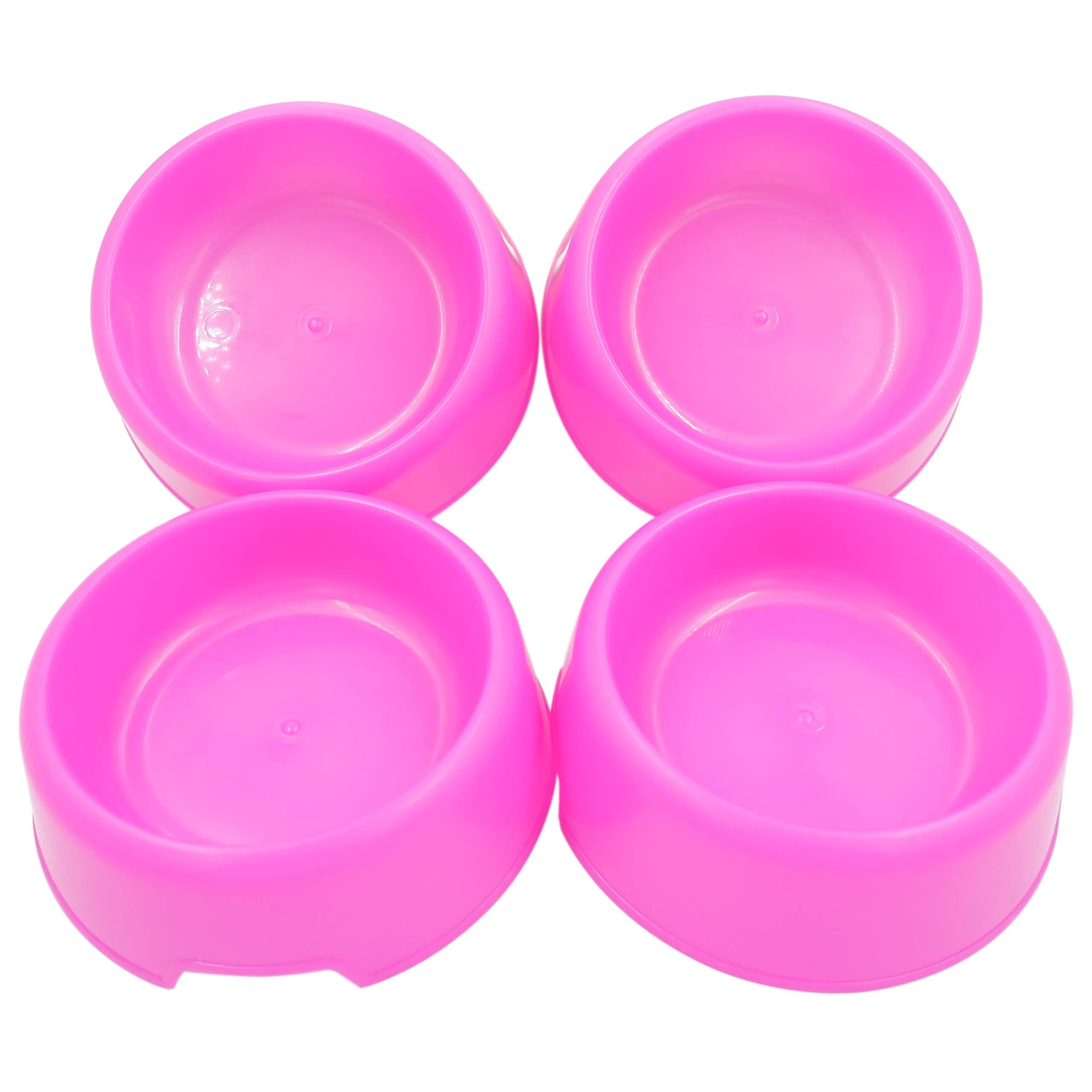 Purple 4-Pack Plastic Dog & Cat Bowls