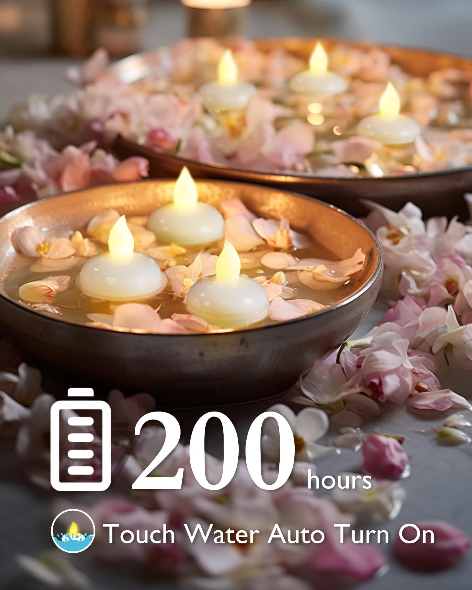 Homemory 36 Pack Flameless Floating Candles, Warm White Led Flickering Tealight Candles in Bulk, Decor for Wedding, Party, Centerpiece, Pool, Christmas - Image 2