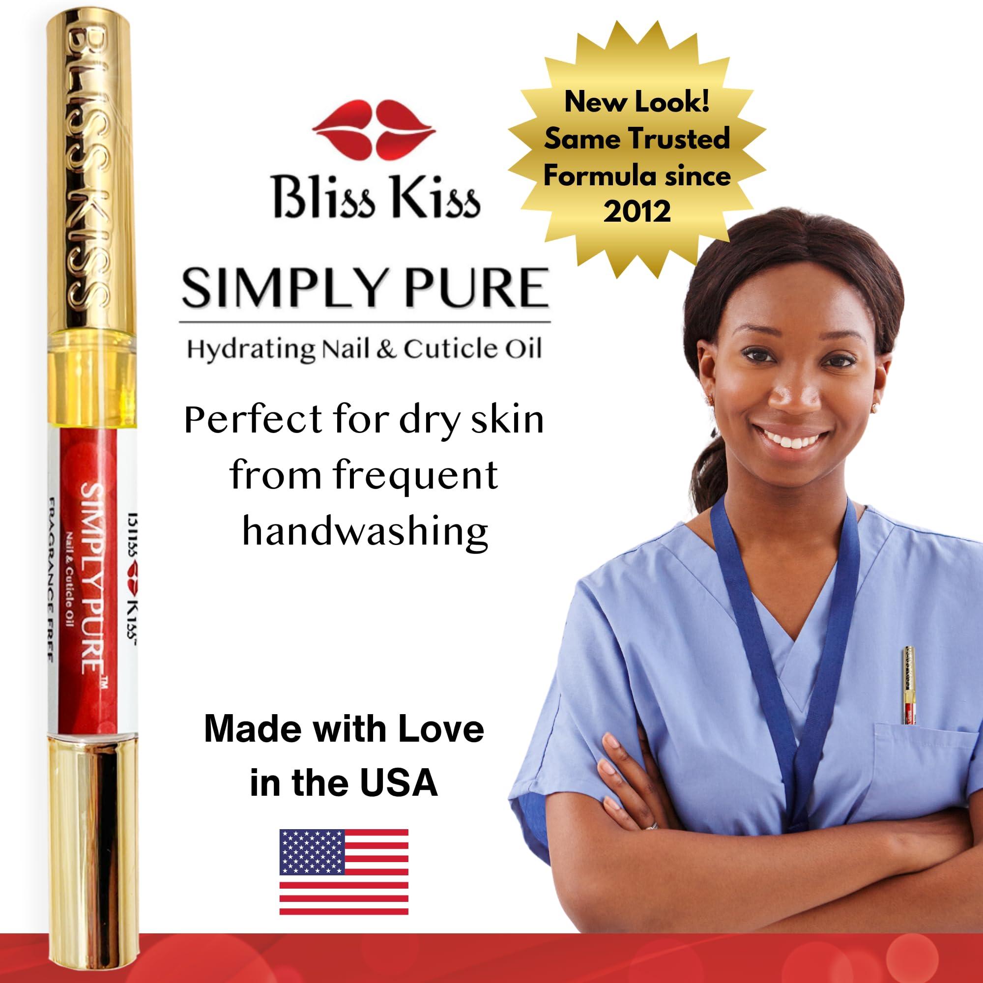 Bliss Kiss | Fragrance Free 4 Nail Oil Cuticle Pens w/Vitamin E & Jojoba⏤Nail Strengthener Nail Growth and Strengthening Serum for Brittle, Peeling, Breaking, Thin nails - Image 9