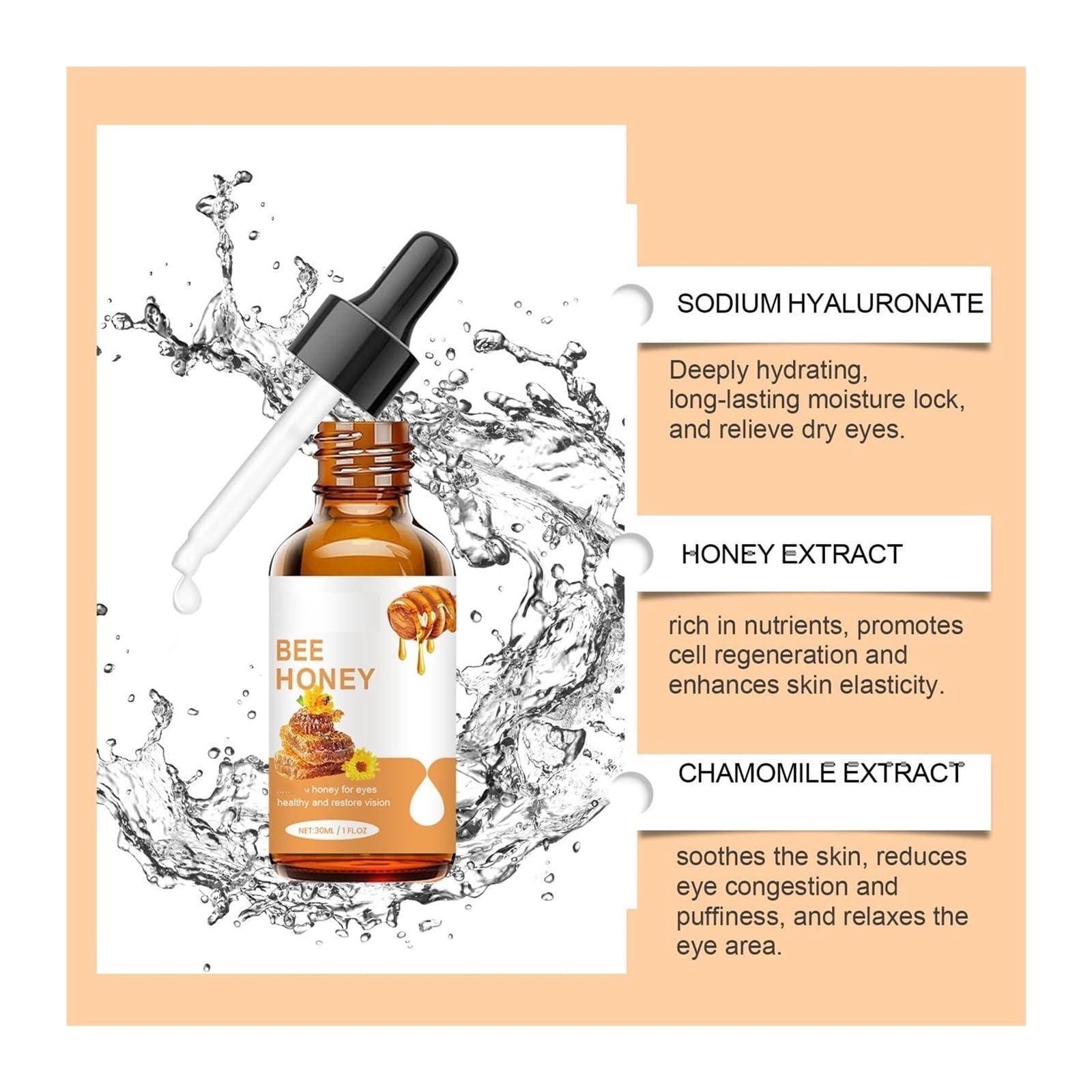 LJRHYEH Eye Drop Honey for Eyes Honey Eye Drops Bee Honey for Eye Stingless Bee Honey Eye Drops Honey for Eyes Moisturizes Eyes(1PCS) - Image 4