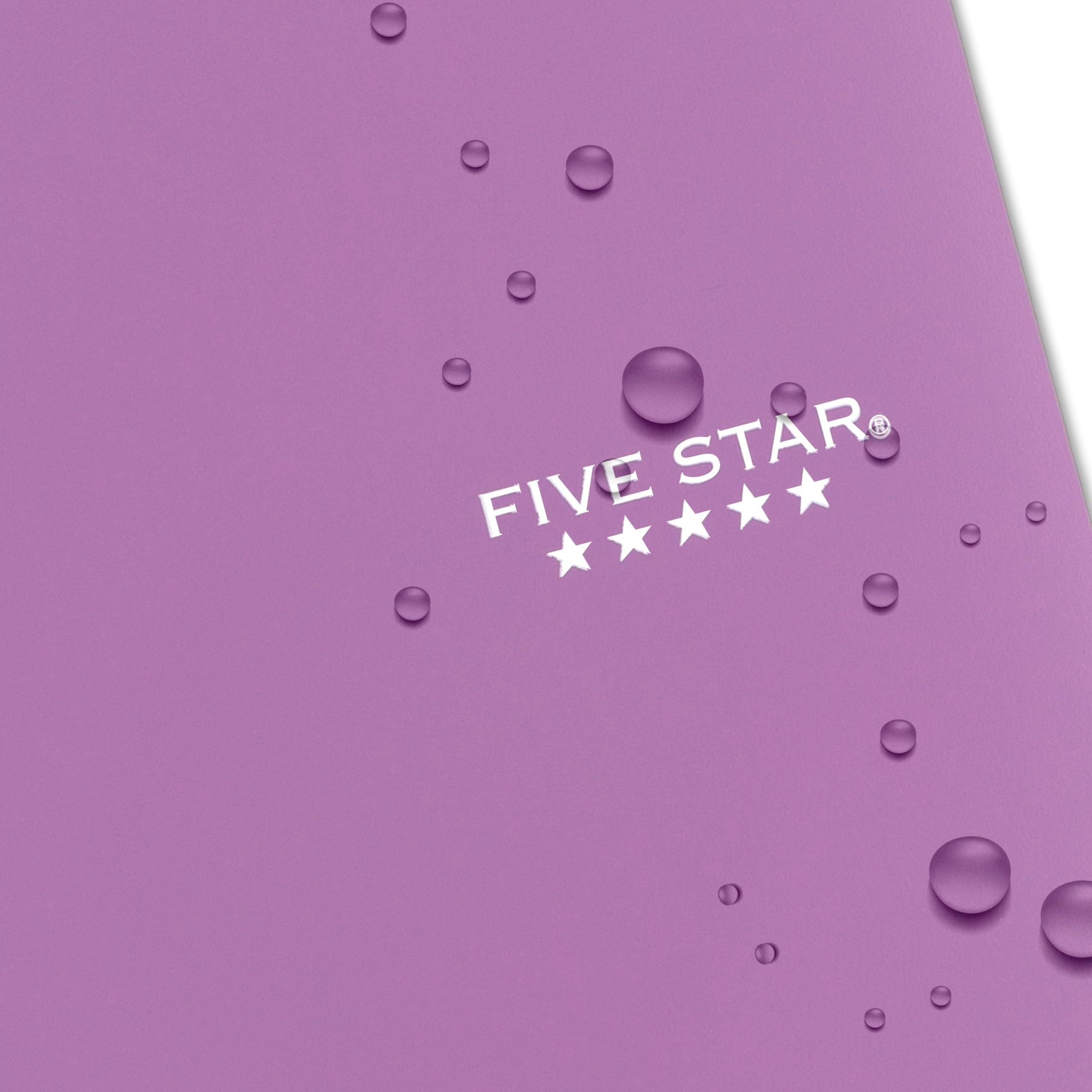 Five Star Spiral Notebook + Study App, 4 Pack, 1 Subject, College Ruled Paper, 8-1/2" x 11", 100 Sheets, Fights Ink Bleed, Water Resistant Cover, Amethyst Purple, Raspberry Pink, White and Seaglass Green (820337-ECM) - Image 7