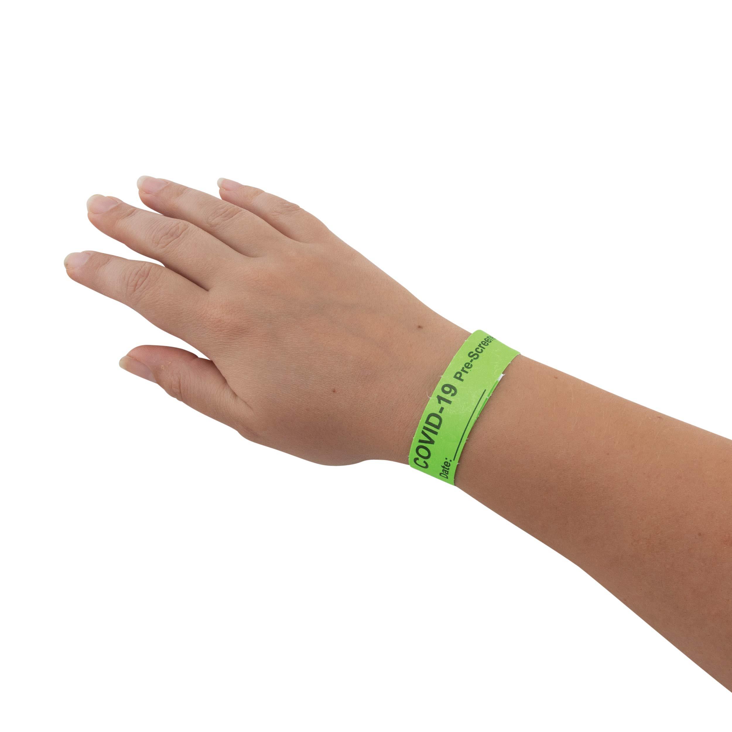 Advantus Pre-Printed COVID Tyvek Wristbands, Pre-Screened, 500/PK (76093) - Image 4