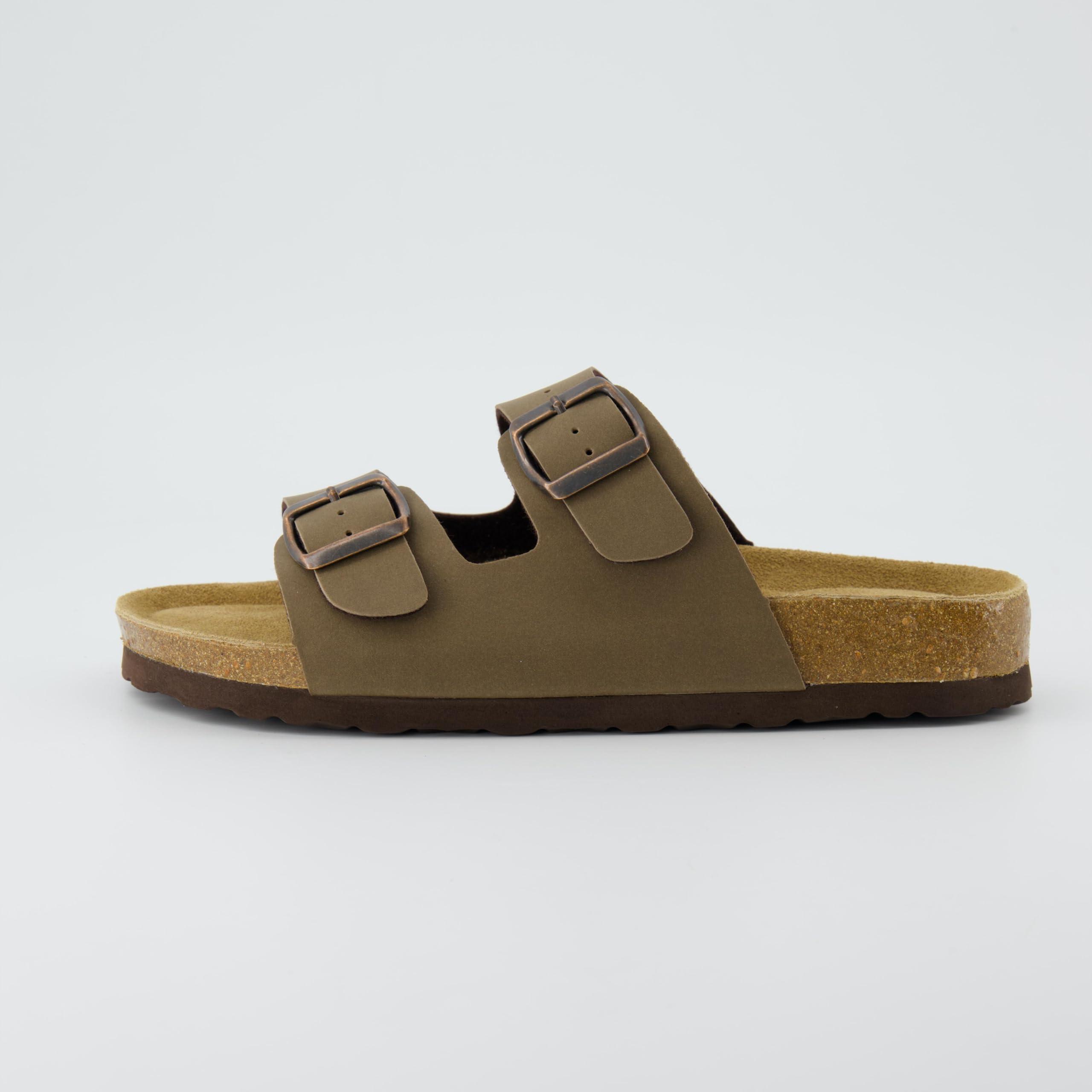 CUSHIONAIRE Lane Cork Footbed Sandals for Women – Comfortable Double Buckle Slip-On with Genuine Suede Footbed & Arch Support Slides for Women Footwear - Image 7