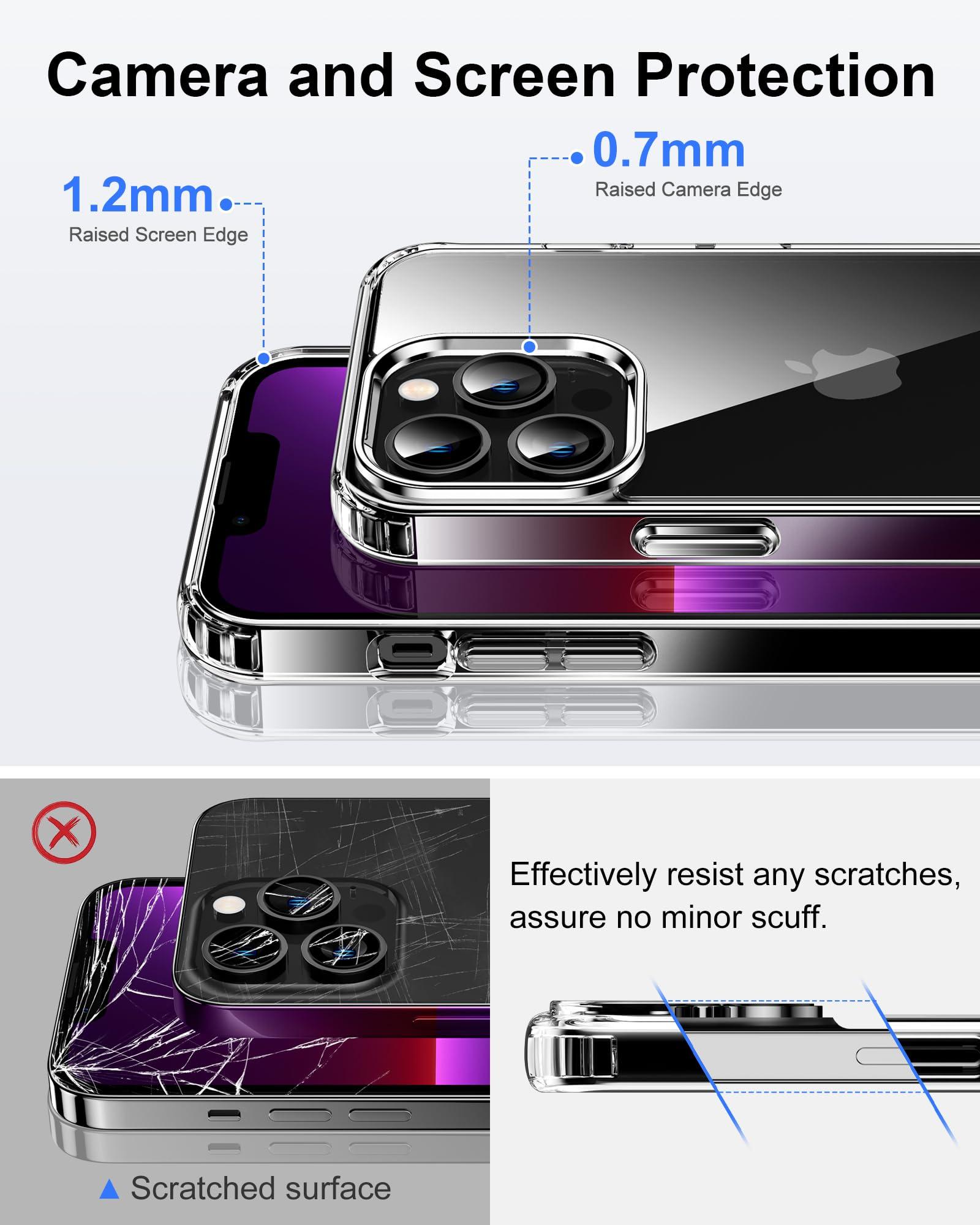 HOOMIL Case for iPhone 13 Pro Max 6.7-Inch, Non-Yellowing, Drop Protection, Anti-Scratch Transparent Hard Back Phone Cover - Crystal Clear - Image 6