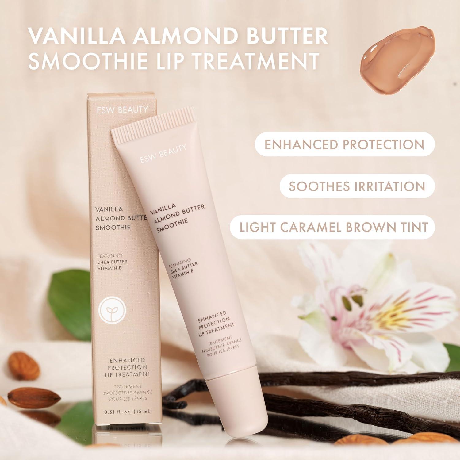 ESW Beauty Vanilla Almond Butter Lip Treatment - Light Caramel Brown Tint with Shea Butter, Vitamin E, Vanilla & Almond for Enhanced Protection & Skin Barrier Support - Image 3