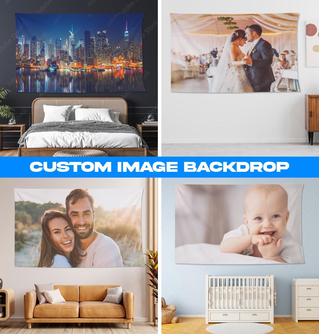 Personalized Custom Tapestry - Ships Next Business Day, Made in USA - Upload Your Own Image for a Unique Wall Hanging Backdrop, Perfect for Home & Living Room Decor, Bedroom Wall Art (50x60) - Image 2