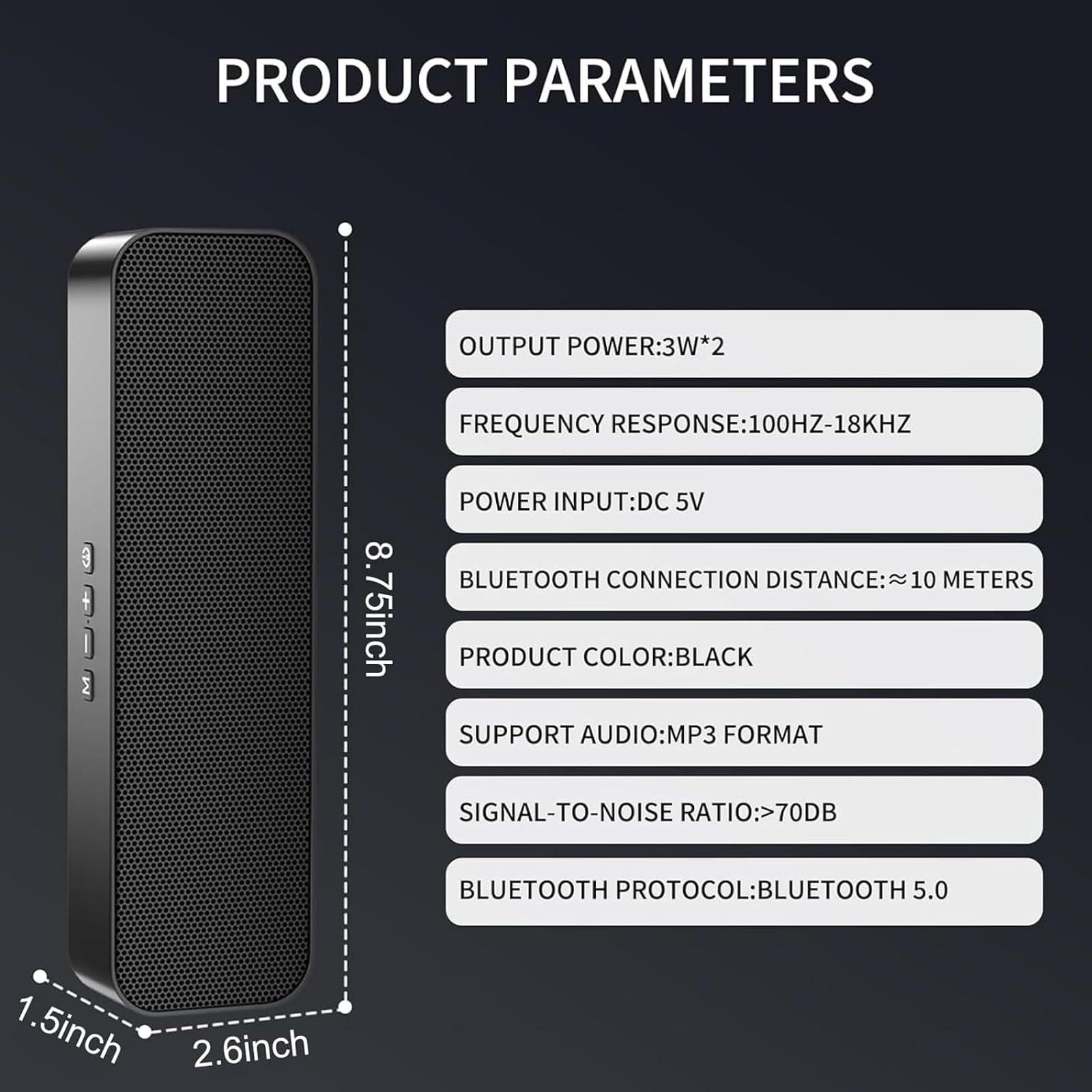USB Computer Speakers,Pc Speakers for Desktop,Stereo Sound & Enhanced Bass,with 3.5mm Aux-in,Bluetooth,TF Card Port,USB Powered Speakers for Desktop Monitor,for Web Conferences,Offices,Teacher,Music - Image 9