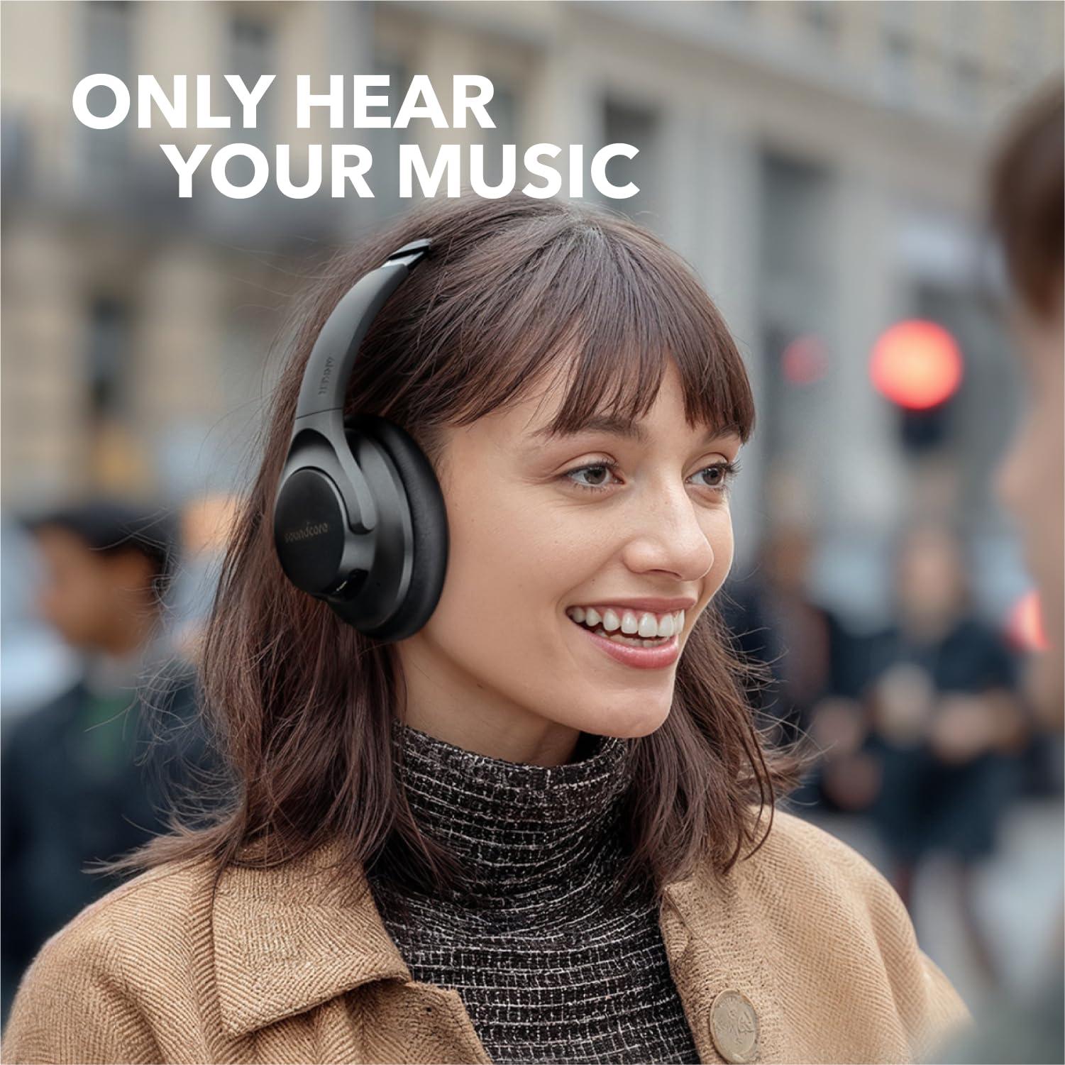 Soundcore Anker Life Q20 Hybrid Active Noise Cancelling Headphones, Wireless Over Ear Bluetooth Headphones, 70H Playtime, Hi-Res Audio, Deep Bass, Memory Foam Ear Cups, Travel, Office - Image 3