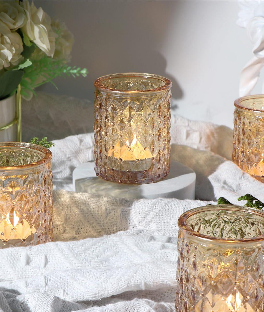 TripodBird 36pcs Gold Votive Candle Holders, Gold Tealight Candle Holder for Boho Wedding-Glass Candle Holders for Table Centerpiece Decorations,Living Room & Home Parties Decor - Image 5