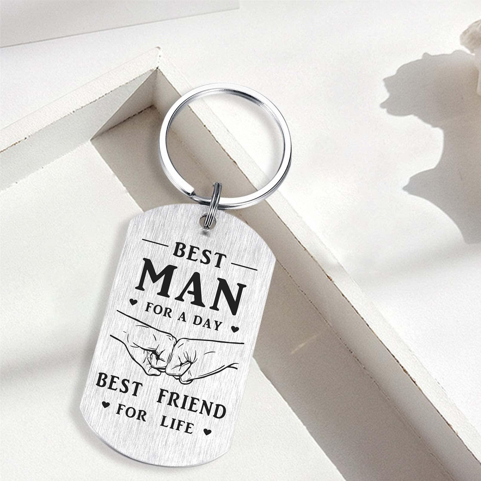 Alotozo Wedding Day Keychain - Bridal Shower Gifts for Bride Groom Groomsmen Bridesmaid Maid of Honor Father - Image 4