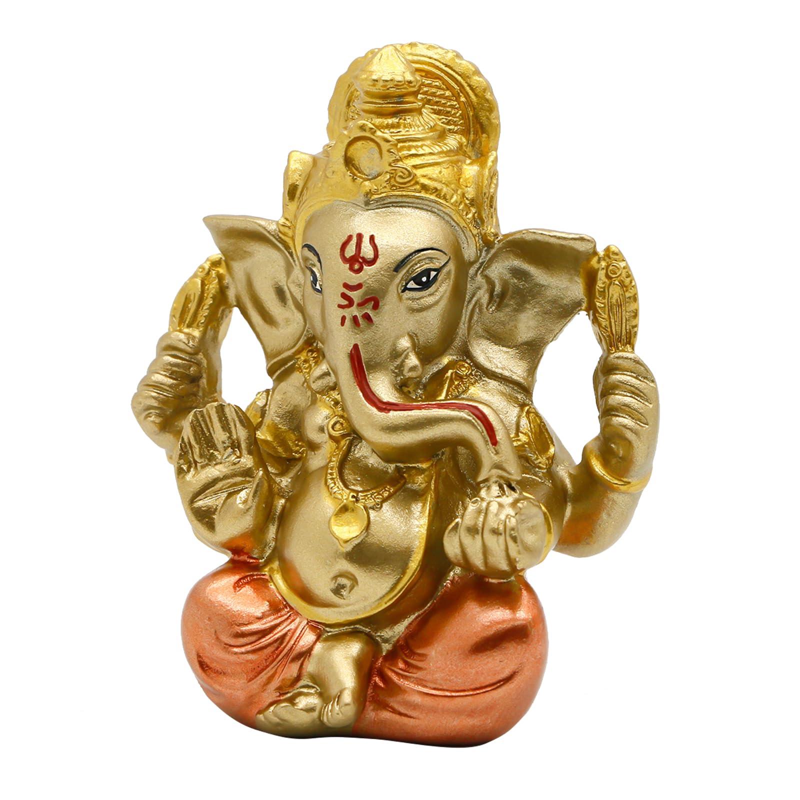 alikiki Hindu God Lord Ganesha Staue - India God Ganesh Idol for Car Dashboard Decor Birthday Gifts for Indian Man Women Home Mandir Temple Pooja Item Diwali Puja Gifts Yoga Room Altar Decor - Image 8