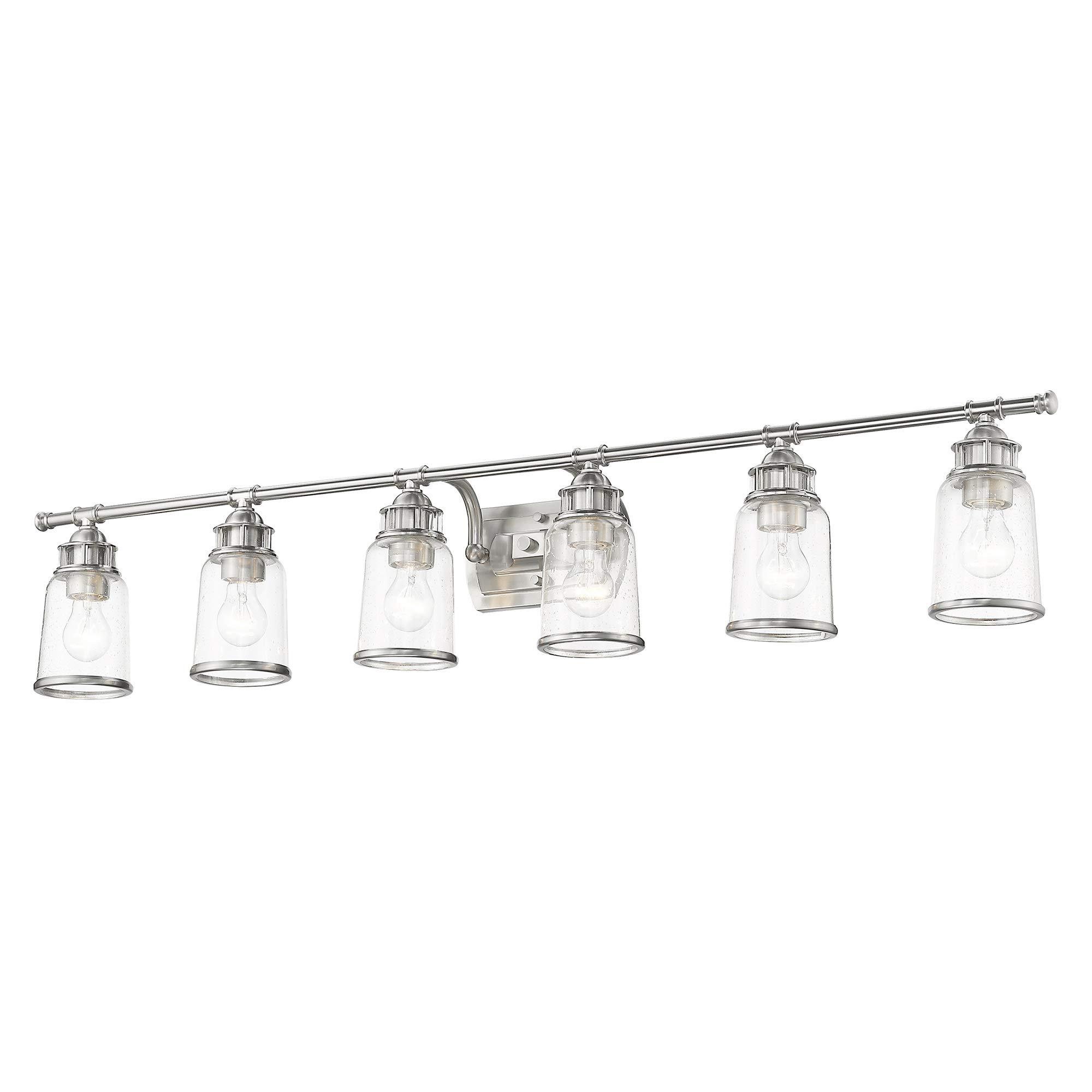 Livex Lighting 10516-91 Lawrenceville 6 Light Bath Vanity, Brushed Nickel, 47.5 x 7.25 x 8.25 - Image 5