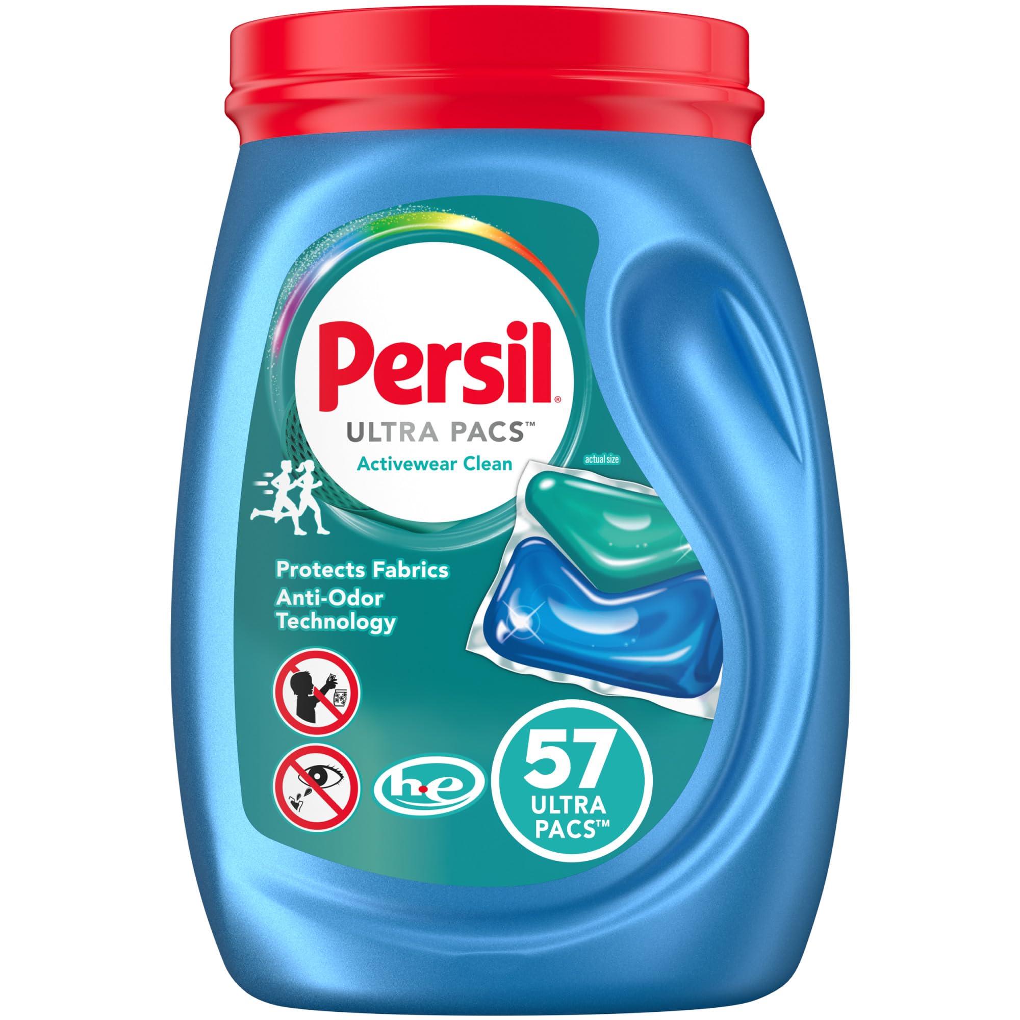 Persil Ultra Pacs Activewear Clean Laundry Detergent, 57 count