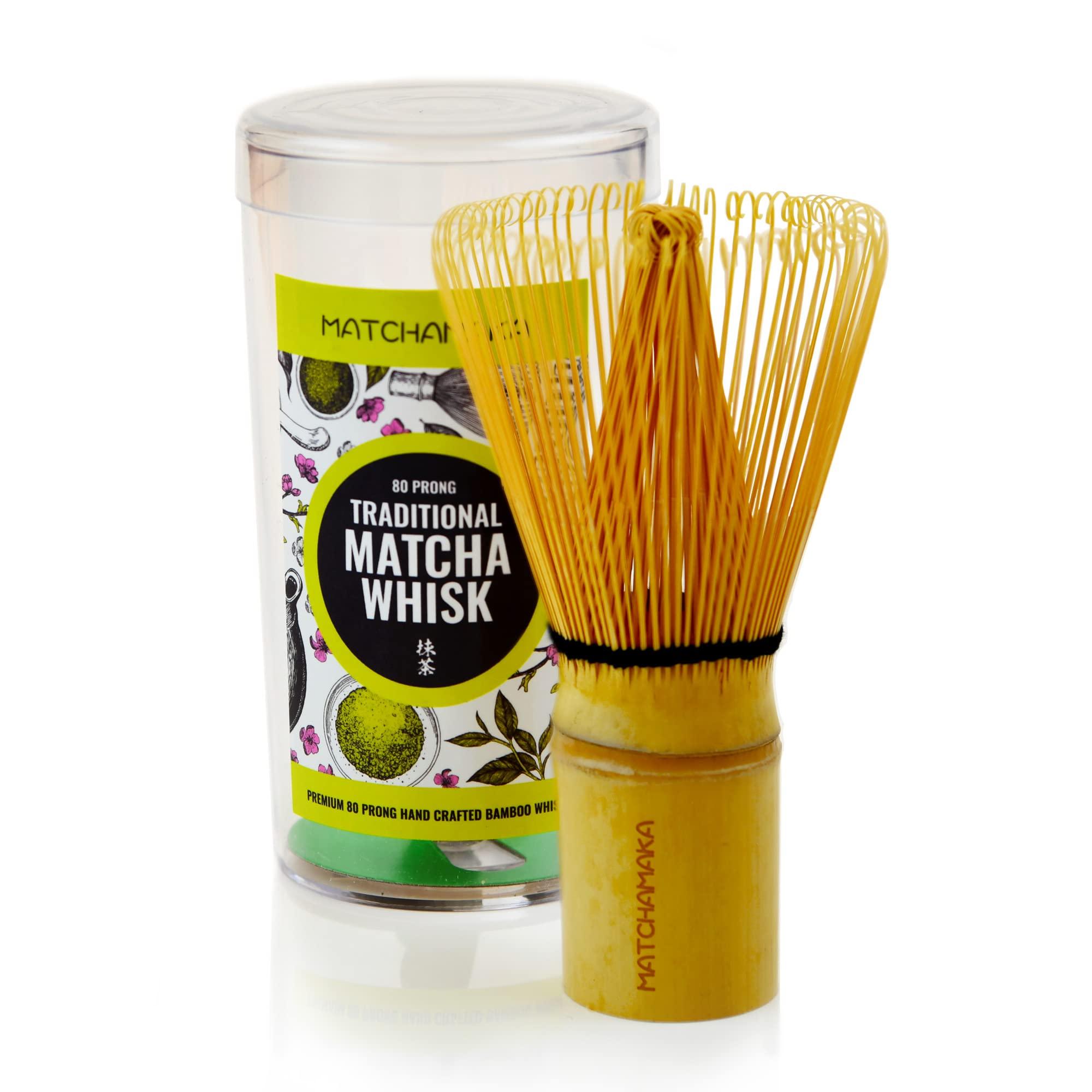 Whisk - Natural Bamboo - MATCHAMAKA 80 Prong Chasen - Traditional Japanese Bamboo Matcha Whisk - Matcha Ceremonial Powder whisk- The Perfect Matcha Green Tea Ceremony Whisk - Image 1