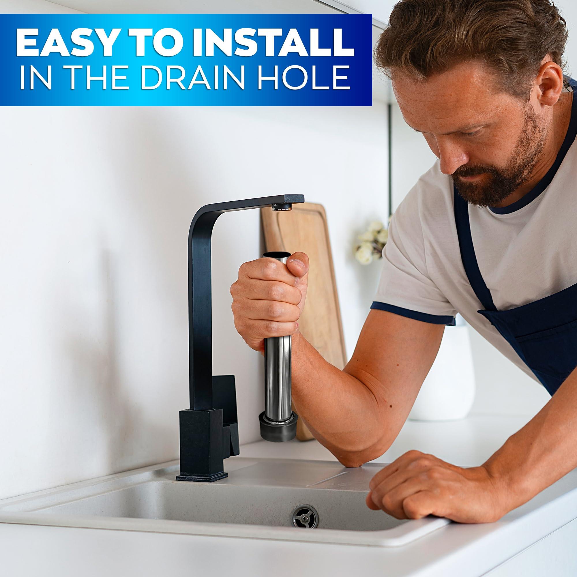 Set of 3 Bar Sink Stopper - 7.48 x 1.75" (LxD) Bar Drain Stopper Pipe for Standard Sinks, Lightweight and Simple to Use, Rust Resistant - Good for Bar and Kitchen, Suitable for Home and Commercial Use - Image 5