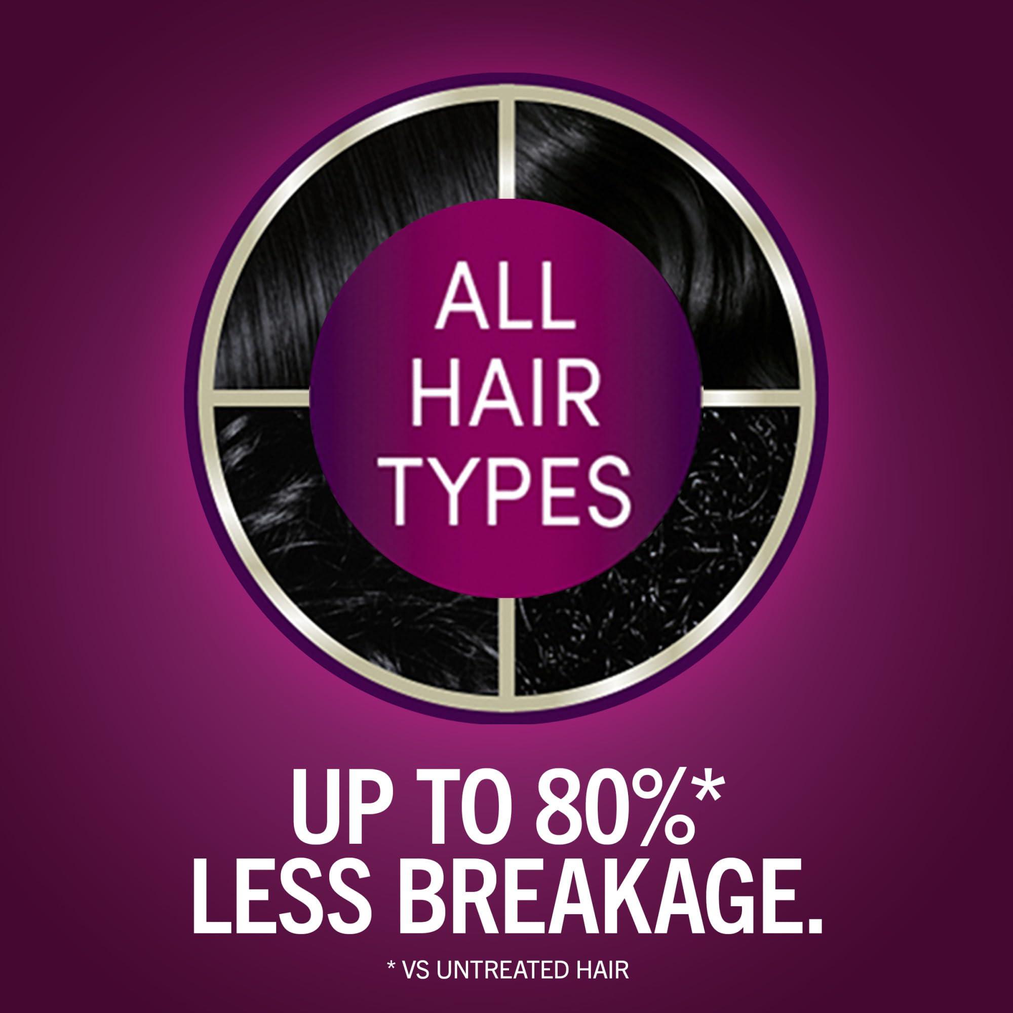 Schwarzkopf Keratin Color Permanent Hair Color, 1.0 Black Onyx, 1 Application - Salon Inspired Permanent Hair Dye, for up to 80% Less Breakage vs Untreated Hair and up to 100% Gray Coverage - Image 4