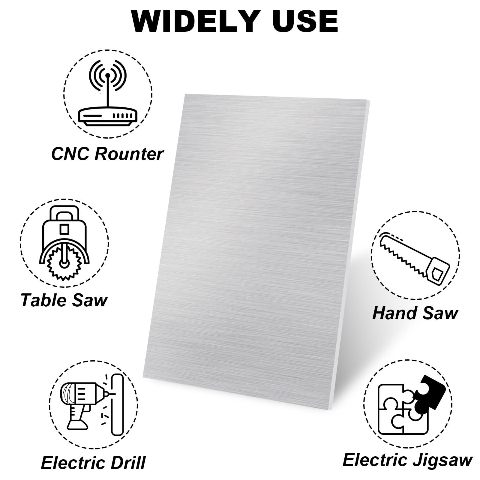 ZUQIAN 2 Pack 6061 T6 Aluminium Metal Sheet 11 x 15 x 1/8 Inch Thickness Flat Plain Plate Panel Aluminium Metal Plate Sheets with Protective Film, Aluminum Sheet for Crafting - Finely Polished - Image 6