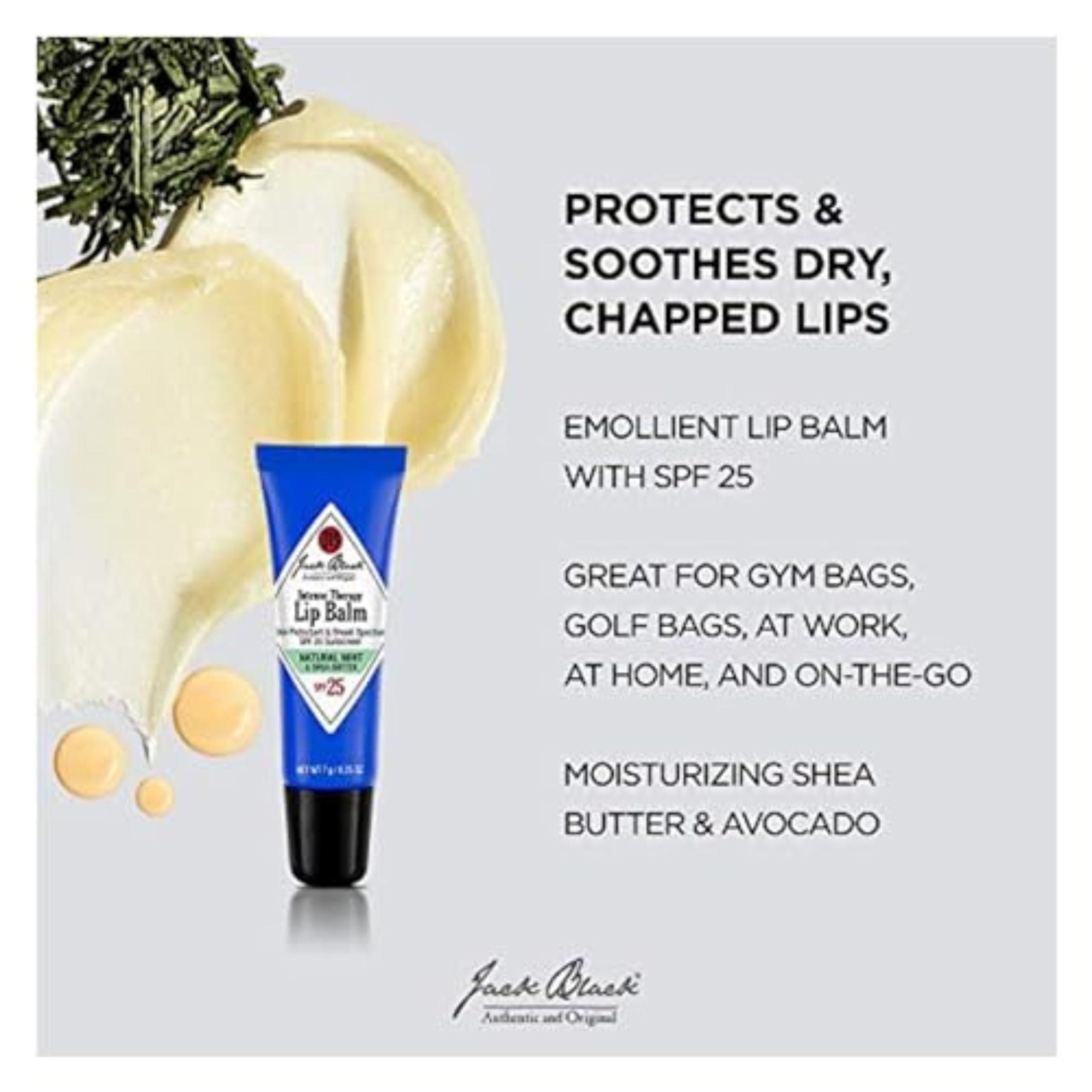 Jack Black Intense Therapy Lip Balm - Jack Black Lip Balm SPF 25 Sunscreen, SPF Lip Balm for Chapped Lips, Lip Sunscreen, Lip SPF, Lip Moisturizer for Dry Lips, Lip Balm with SPF, Lip Protection - Image 3