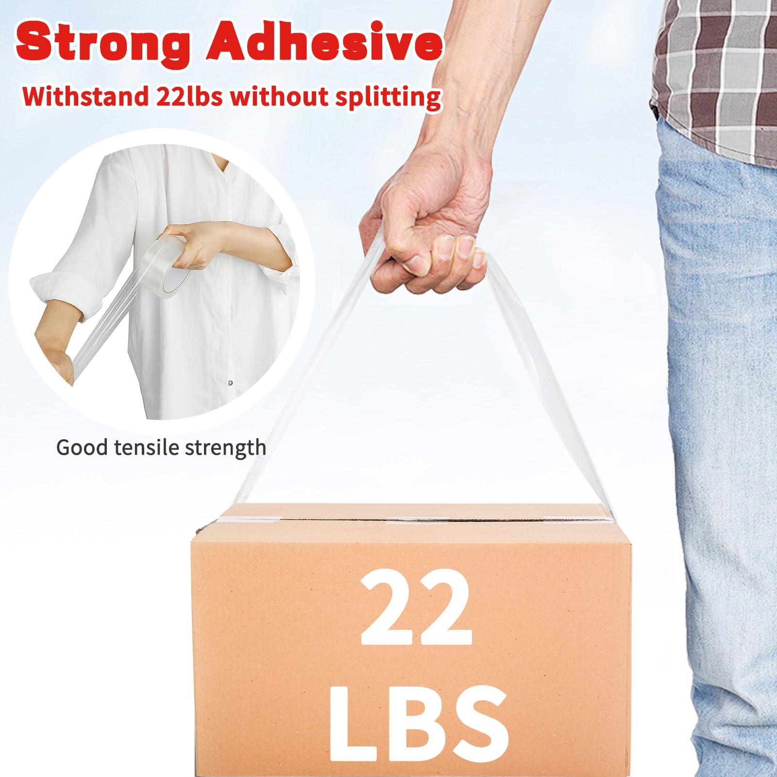 2 Rolls Clear Packing Tape with 2 refillable Dispenser, Heavy Duty Packaging Tape 1.88 Inches x 55 Yards, Strong Adhesive Packaging Tape for Moving Boxes, Shipping, Mailing, Office and Storage - Image 3