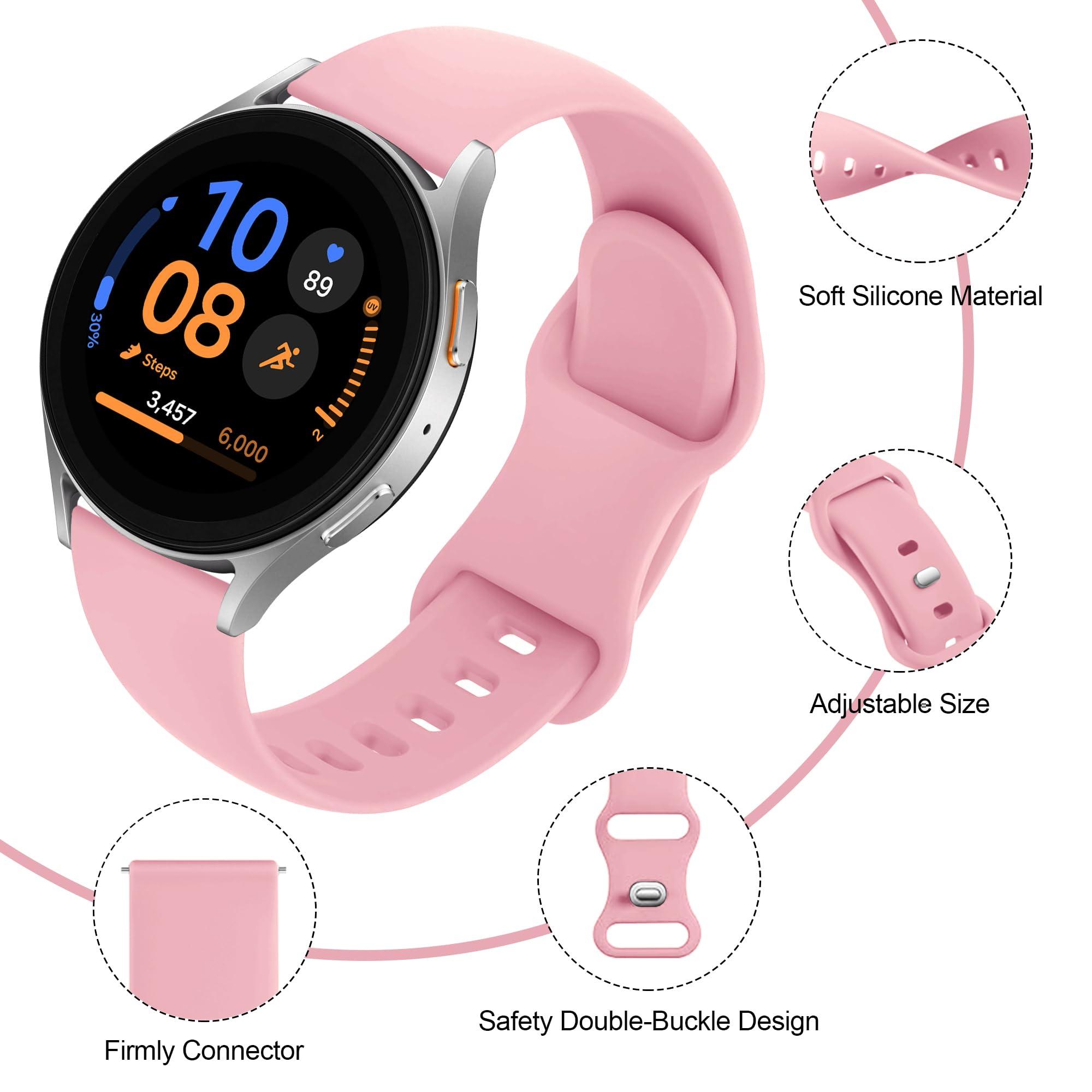 Tiorecime 20 Pack Bands Compatible with Samsung Galaxy Watch 7 6 5 4 FE 40mm 44mm/6 4 Classic 43mm 47mm 42mm 46mm/5 Pro 45mm/Active 2 Band, 20mm Soft Silicone Sport Replacement Strap for Women Men - Image 2
