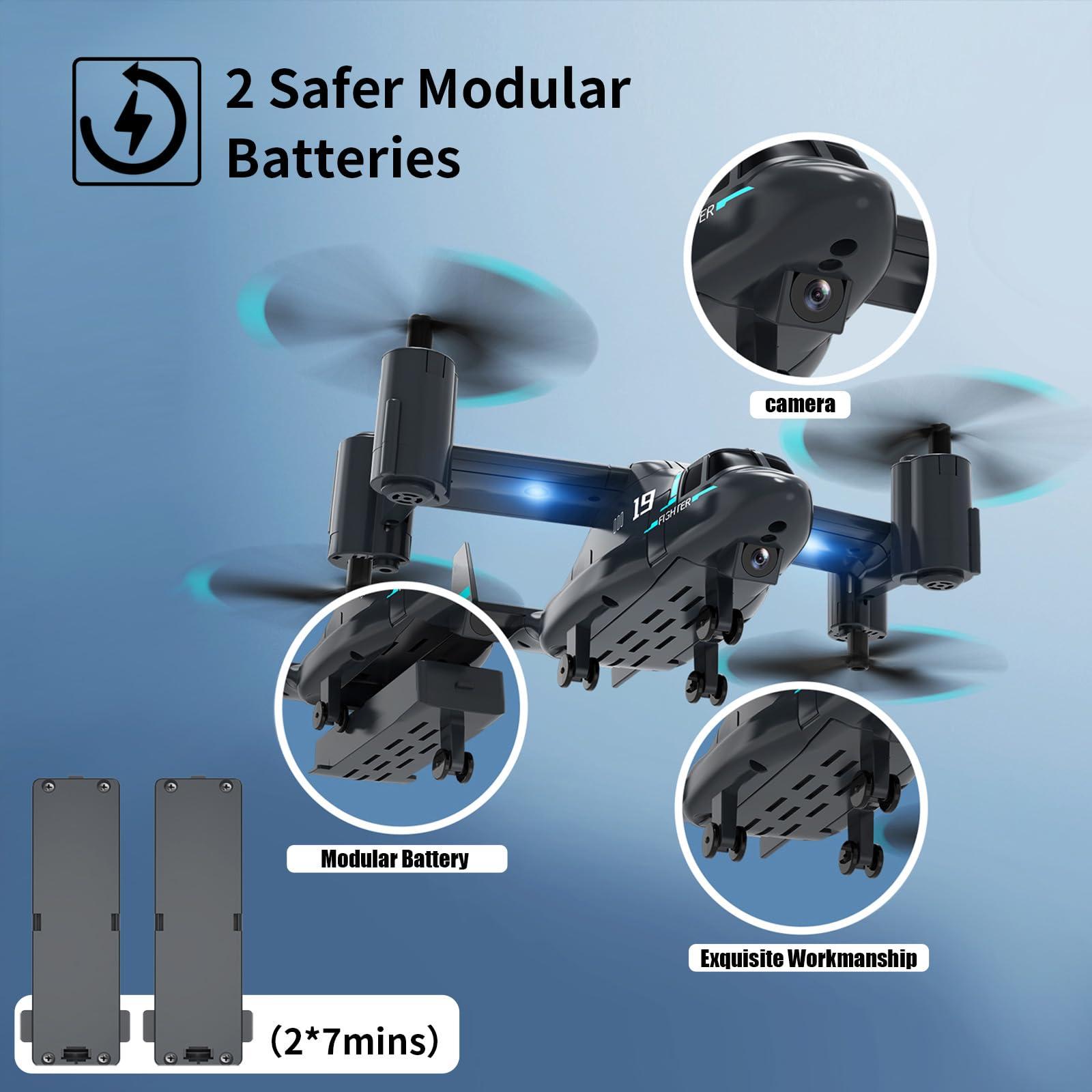 Helicopter Remote Control, LM19 Ospery Military RC Helicopter with Live Camera for Military Fans, Flying and Land Gliding Mode, One Key take Off/Landing, Remote Control Helicopter for Boys 12-15 - Image 6