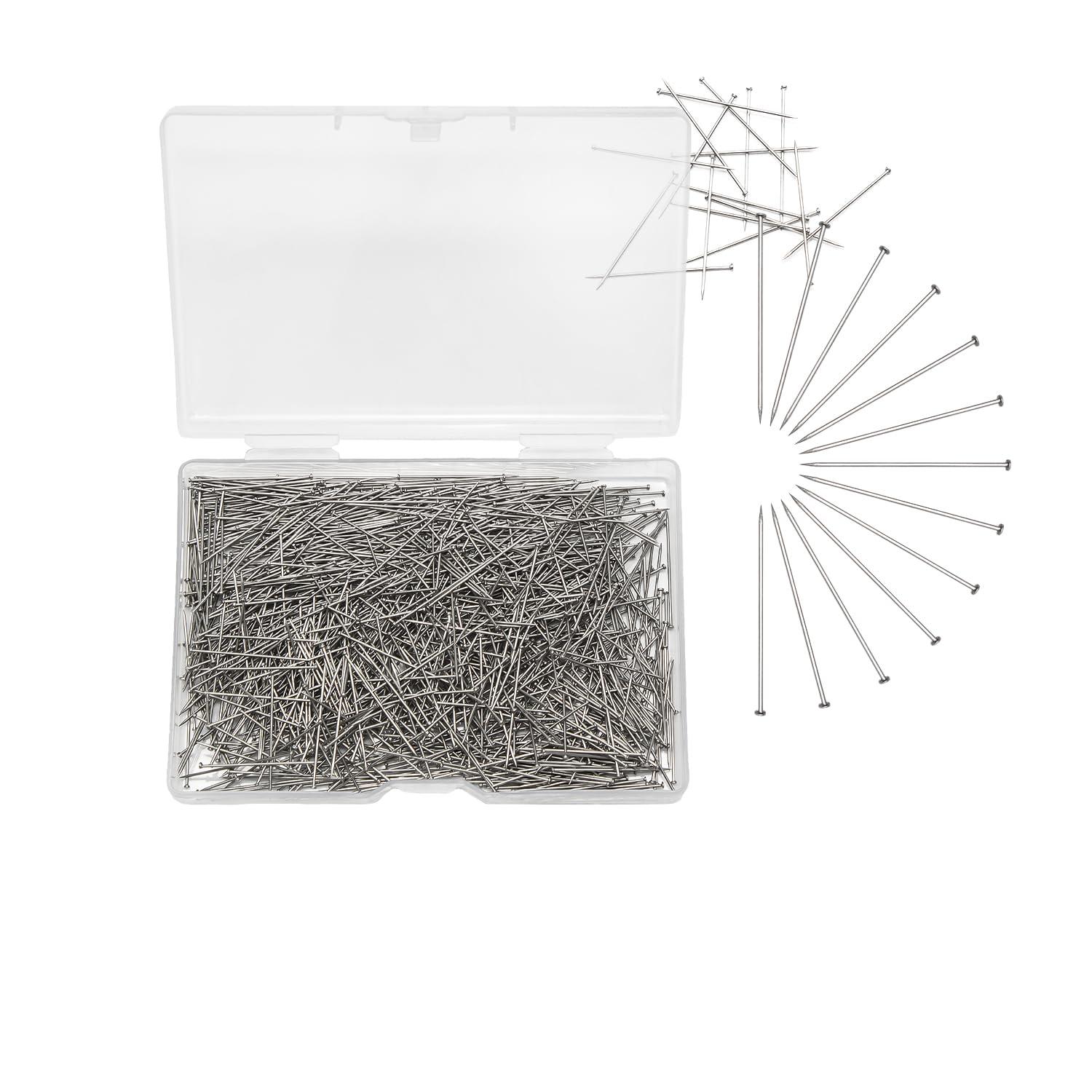 200 Pcs Sewing Pins, Fine Straight Pins, Dressmaker Pins, 1 Inch Flat Head Pins for Crafts, Sewing, Jewelry, Quilting (200)