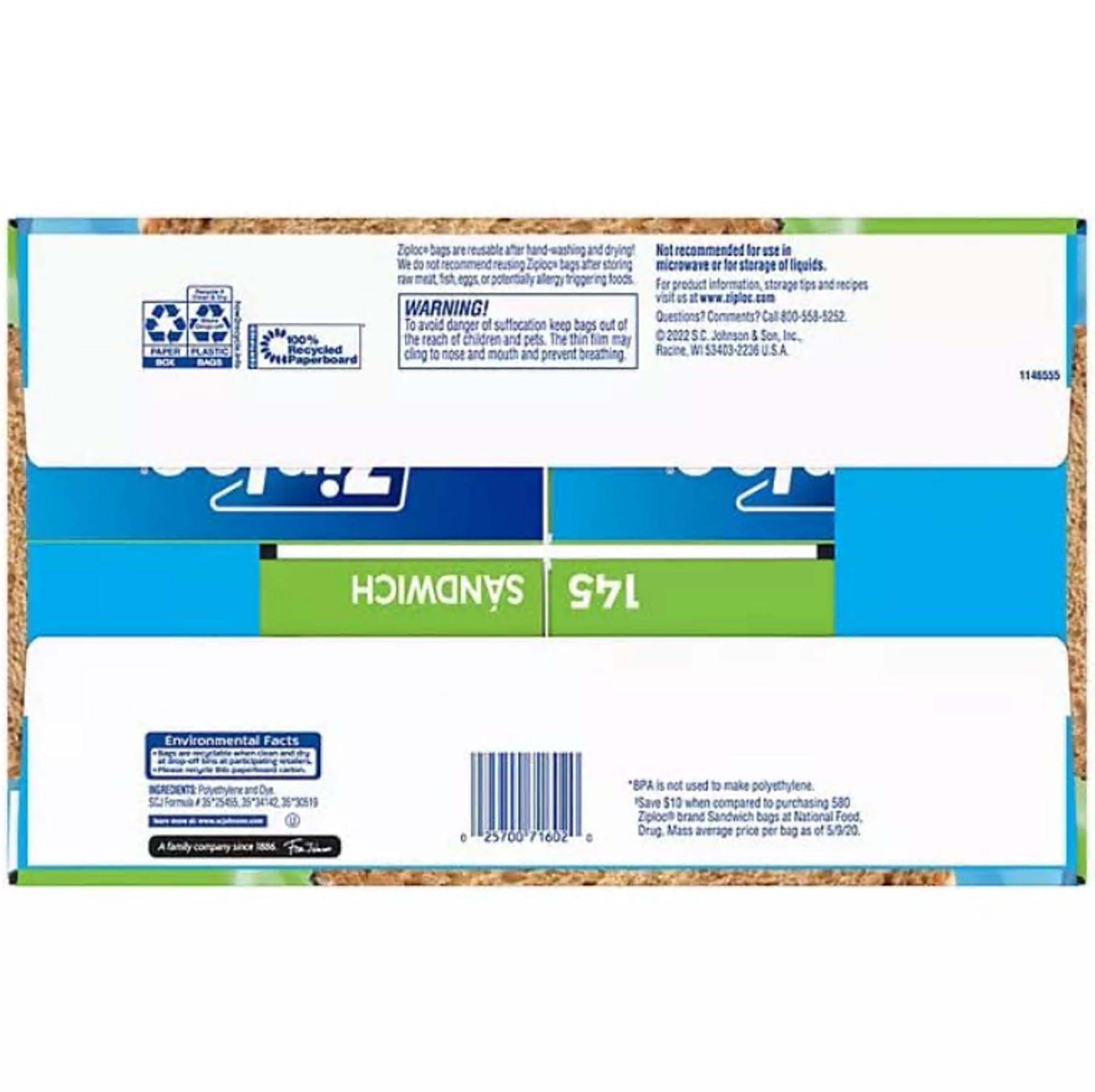 Generic EasyOpen Tab Zip-Loc Sandwich-Bags (580 ct., Clear, 6.5" x 5.875", Disposable, LDPE, Zipper Closure) - Image 6