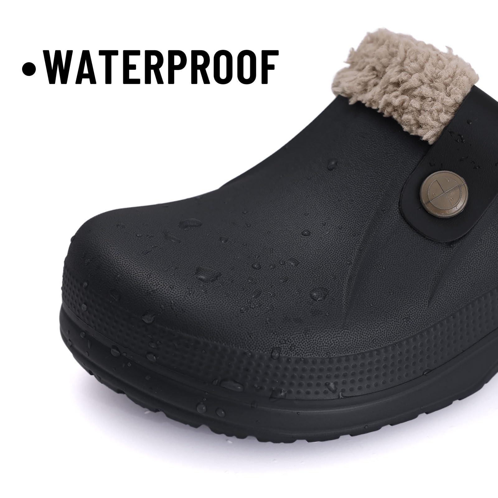 Beslip Classic Fur Lined Clogs Waterproof Winter Fuzzy Slippers for Women Men Indoor and Outdoor - Image 4