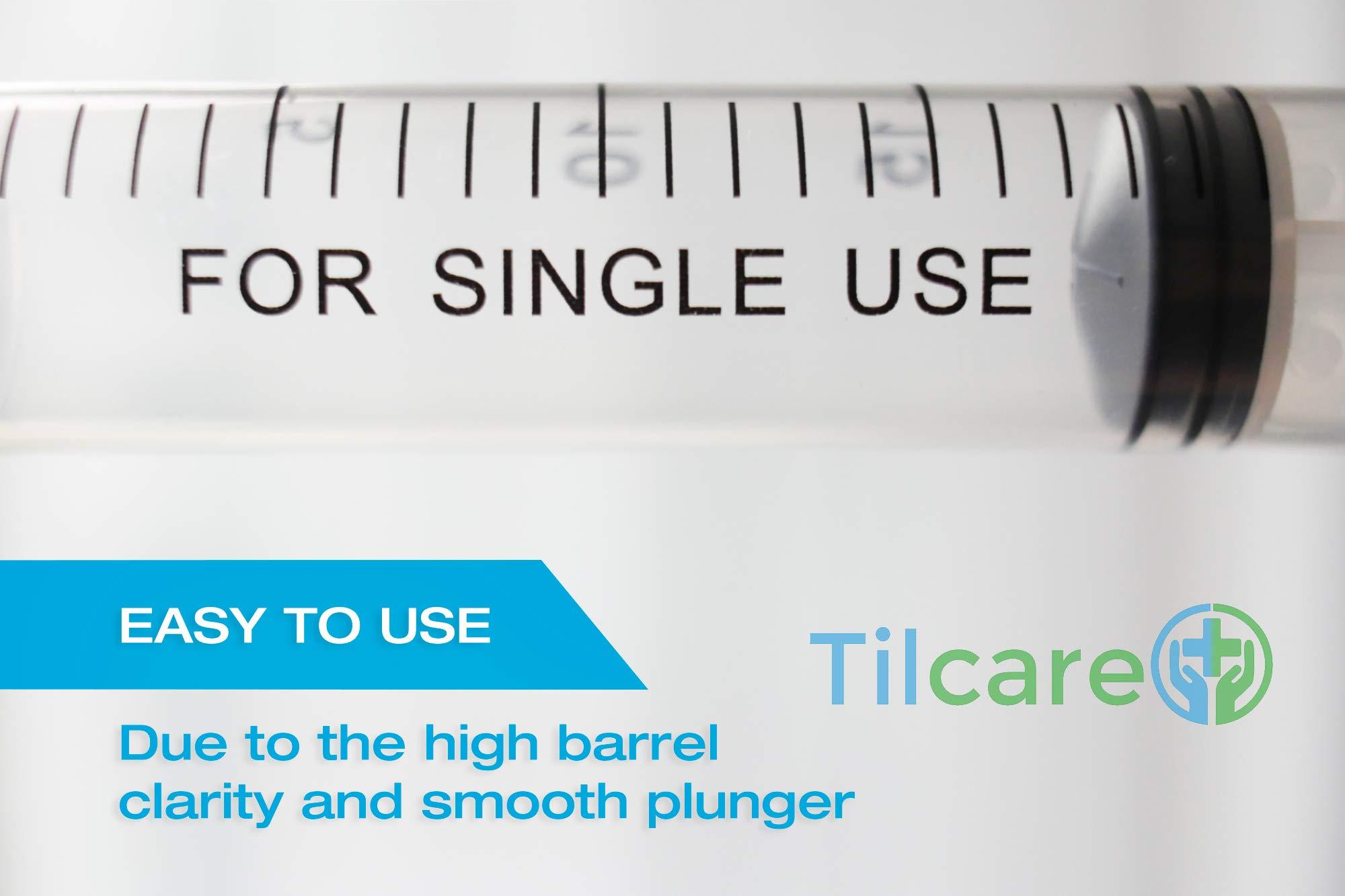 3ml Syringe Without Needle Luer Lock 100 Pack by Tilcare - Sterile Plastic Medicine Droppers for Children, Pets or Adults – Latex-Free Oral Medication Dispenser - Syringes for Glue and Epoxy - Image 8
