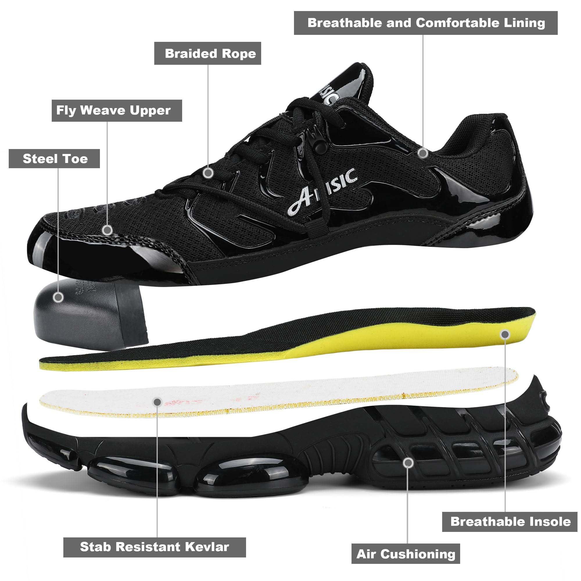 KCVTD Steel Toe Shoes for Men Indestructible Work Shoes Lightweight Steel Toe Sneakers Women Puncture Proof Non Slip Composite Toe Safety Zapatos - Image 6
