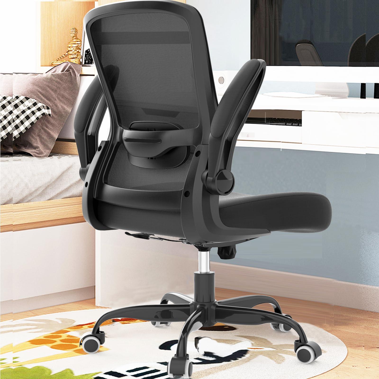 Mimoglad Office Chair, Ergonomic Desk Chair with Adjustable Lumbar Support, High Back Mesh Computer Chair with Flip-up Armrests-BIFMA Passed Task Chairs, Executive Chair for Home Office