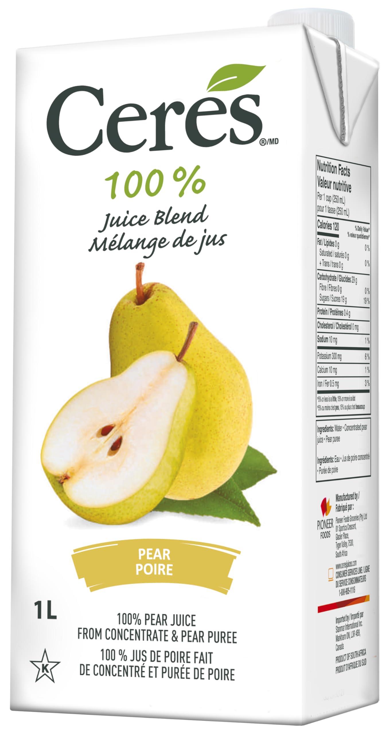 Ceres 100% All Natural Pure Fruit Juice Blend, Pear - Gluten Free, Rich in Vitamin C, No Added Sugar or Preservatives, Cholesterol Free - 33.8 FL OZ (Pack of 1) - Image 5
