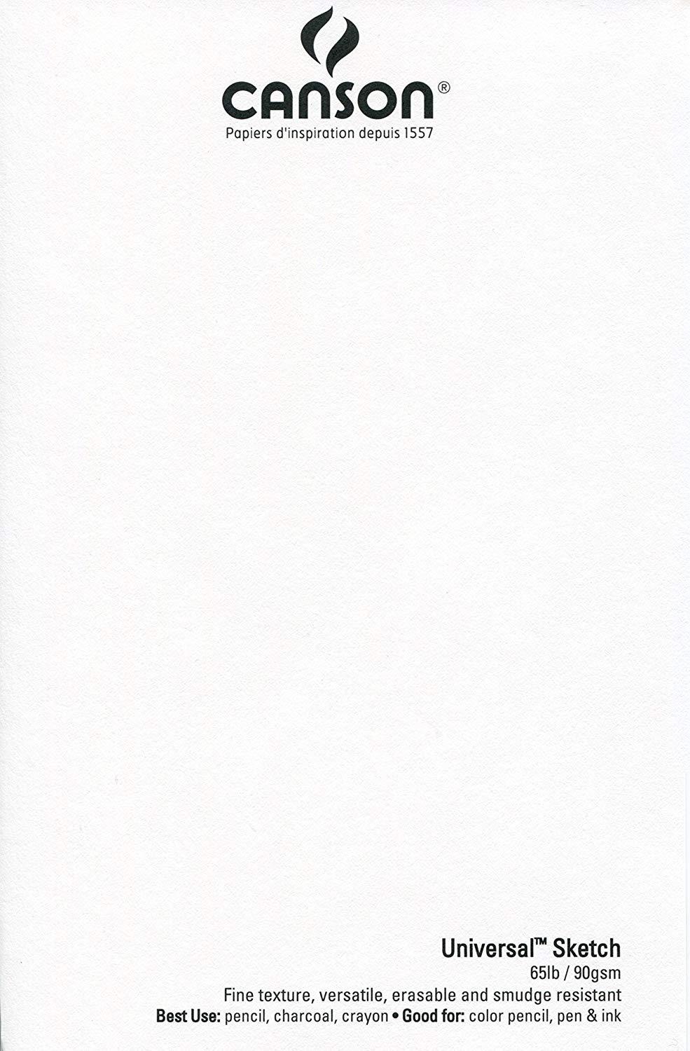 Canson Universal Heavyweight Sketch Pads, 9 In. x 12 In., 100 Sheets (100510851) (18686), White, 9" x 12" - Image 3