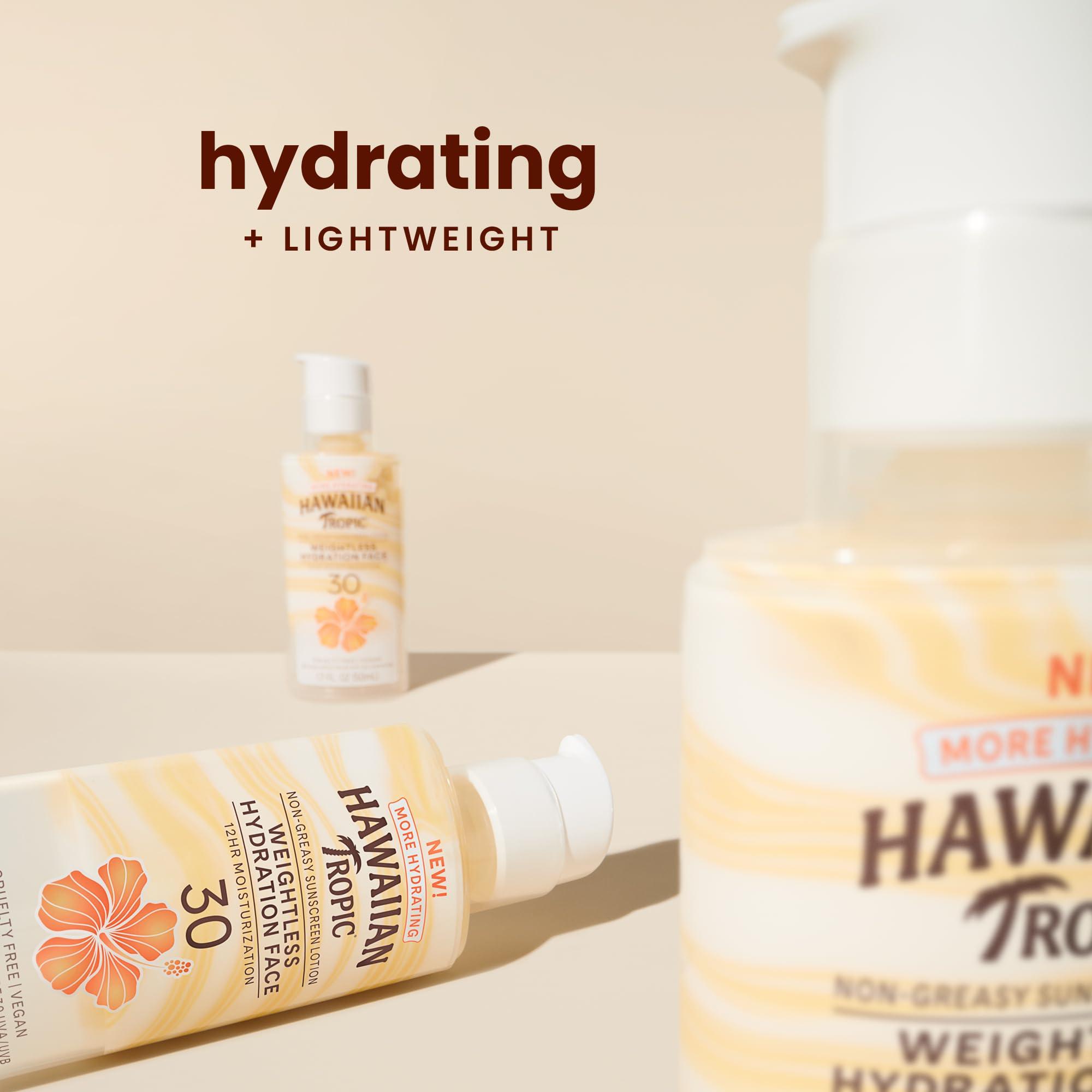 Hawaiian Tropic Weightless Hydration Lotion Sunscreen for Face SPF 30, 1.7oz | Travel Size Sunscreen Lotion, Beach Essentials, Sun Protection, Travel Sunblock Face, Summer Essentials, 1.7 fl oz - Image 2