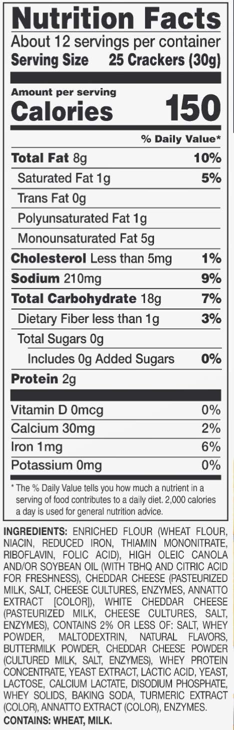 Amazon Brand - Happy Belly White Cheddar Cheese Cracker, 12.4 ounce (Pack of 1) - Image 2