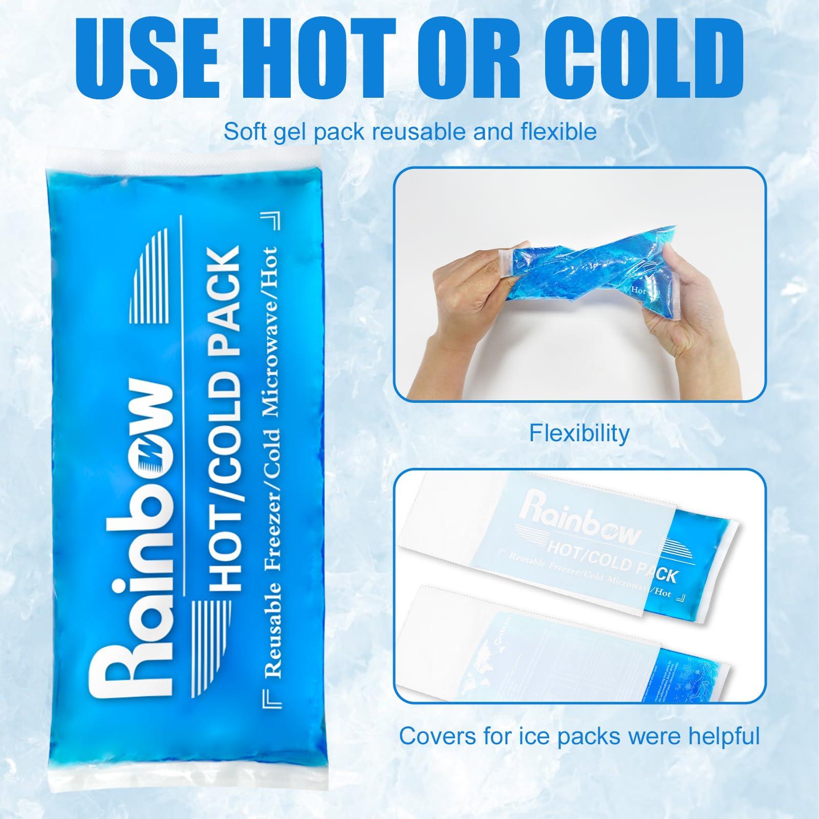 Soft Ice Packs Reusable Gel Pack 2, Hot and Cold Gel Ice Packs for Injuries, Headaches, Joint Pain Relief, Comfort Ice Pack Flexible Therapy on Neck, Ankle, Knee, Leg, Shoulder, Elbow, Wrist, Feet - Image 6