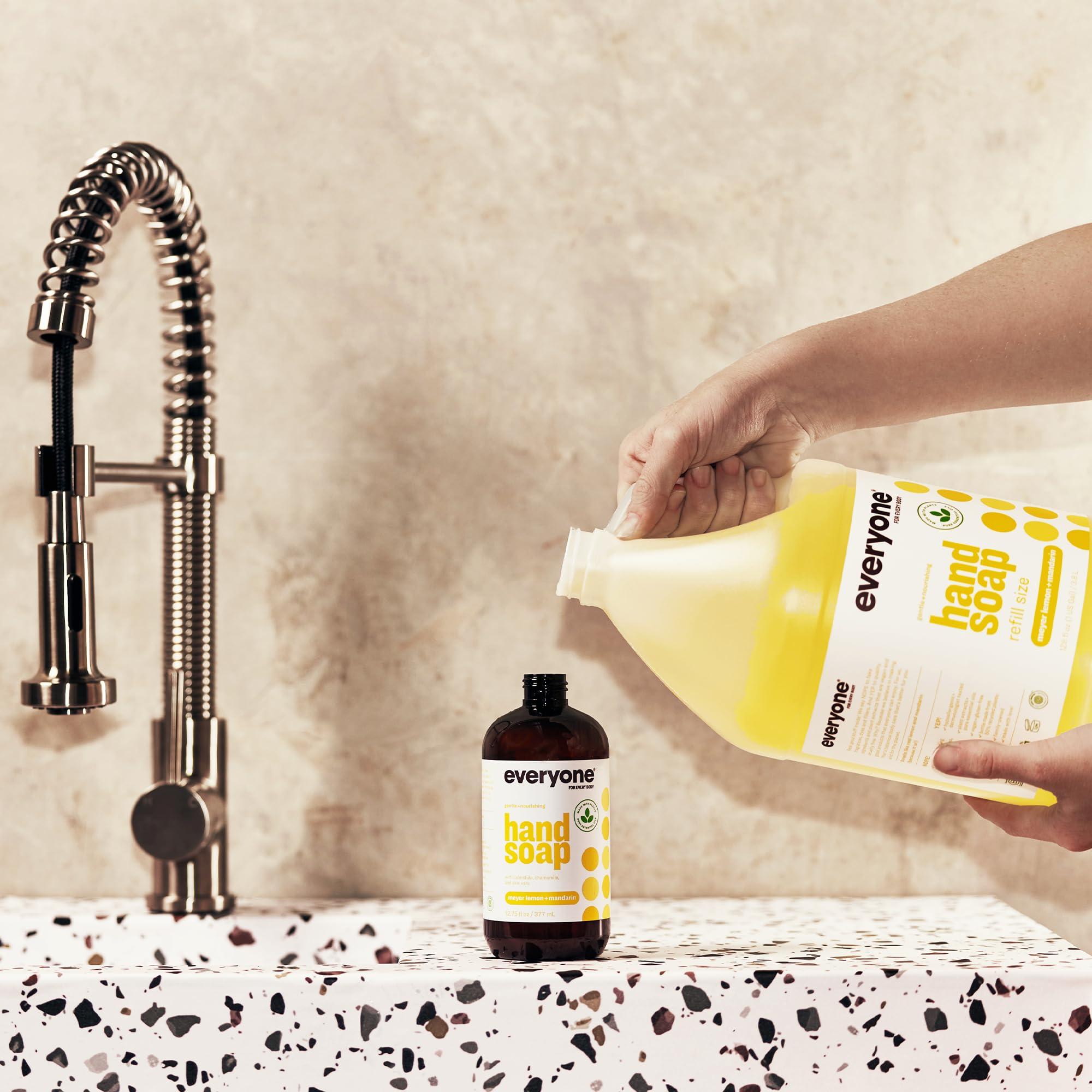 Everyone Liquid Hand Soap Refill, 1 Gallon, Meyer Lemon and Mandarin, Plant-Based Cleanser with Pure Essential Oils - Image 6