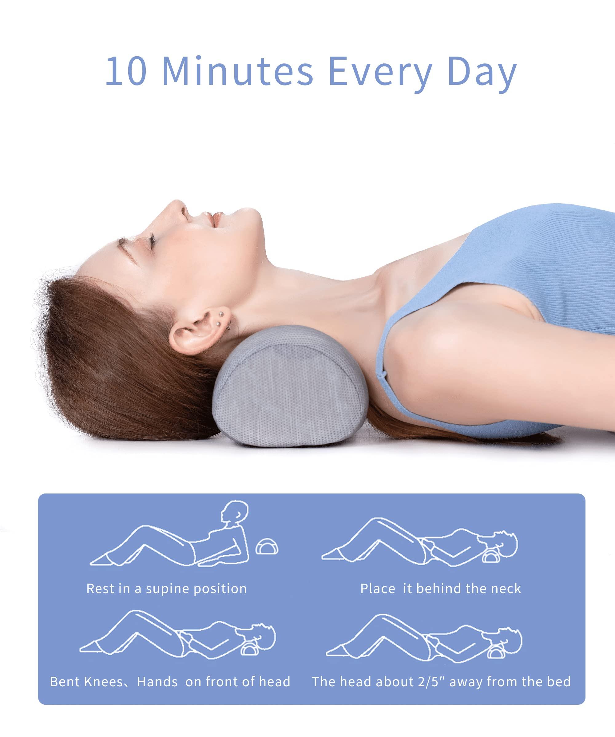 Bespilow Small Neck Roll Pillow,Say Goodbye to Neck Pain, Cervical Memory Foam Pillow for Tension Muscle Relief, Contour Support, Shoulder Pain Relaxer with Breathable Pillowcase, Odorless - Image 4