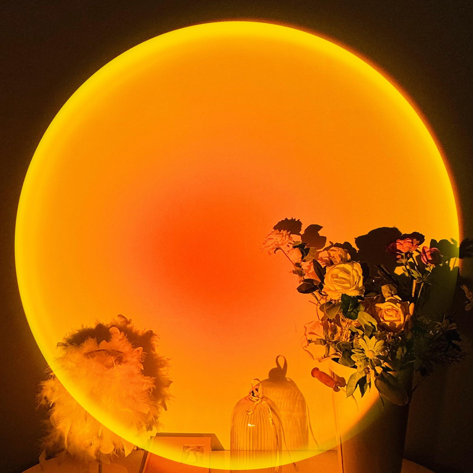 Tsrarey Sunset Lamp Projector,180 Degree Rotation Sun Projection Light Led Night Light Floor Lamp with USB Port,Sunset Lamps for Photography Party Bedroom Decor,Christmas Gifts for Women - Image 2
