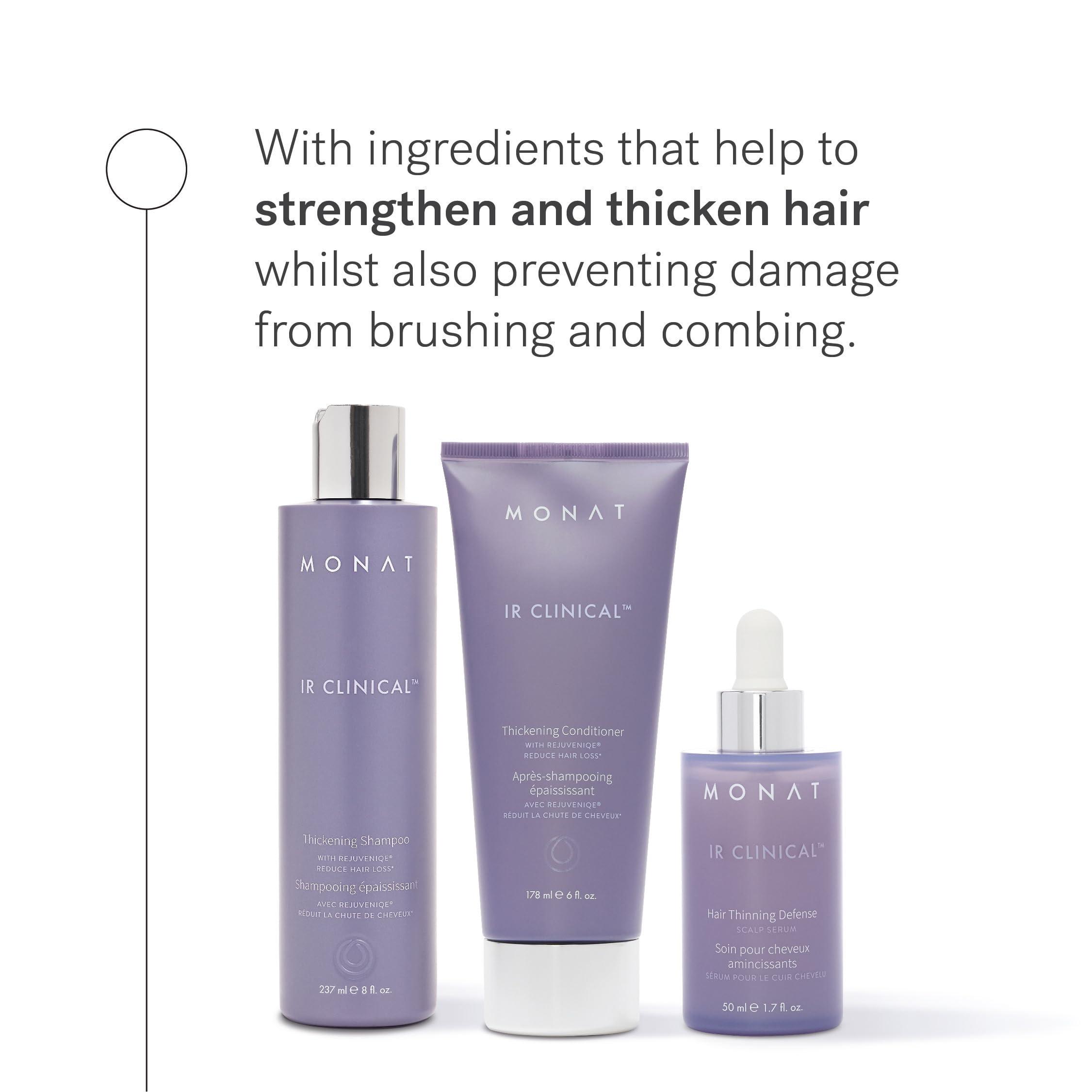 MONAT IR Clinical System – Complete Hair Care Restoration Kit with Thickening Shampoo, Conditioner & Thinning Defense Serum – Strengthens, Protects, & Revives Hair for Thicker, Fuller-Looking Results - Image 2