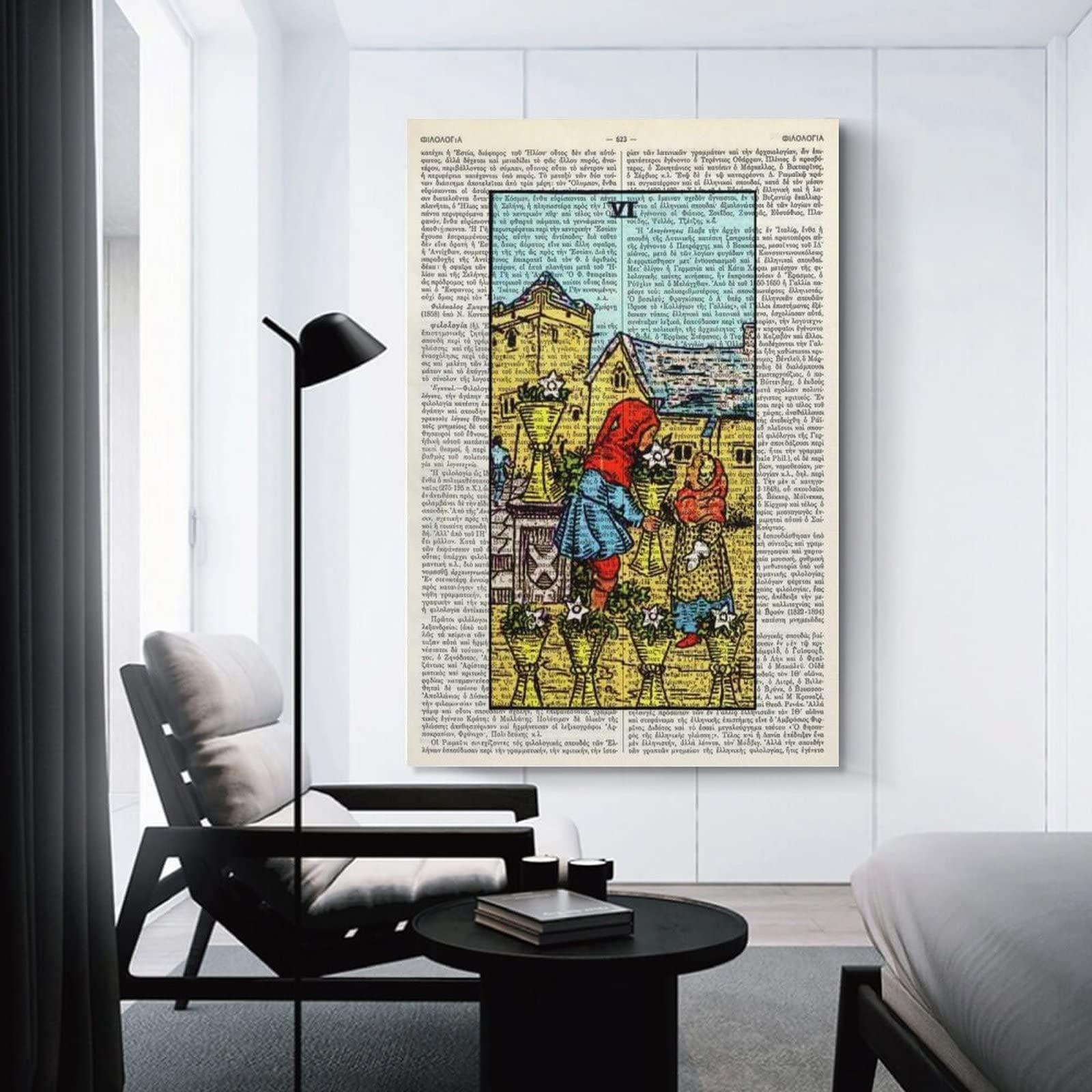 Six Cups Tarot Art Print Poster Tarot Gift Minor Arcana Canvas Art Poster and Wall Art Picture Print Modern Family Bedroom Decor Posters 20x30inch(50x75cm) - Image 3