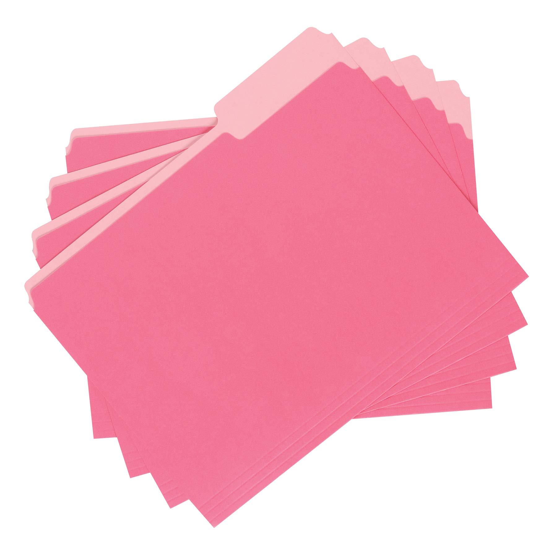 Amazon Basics File Folders, Letter Size, 1/3 Cut Tab, Pink, 36-Pack - Image 5