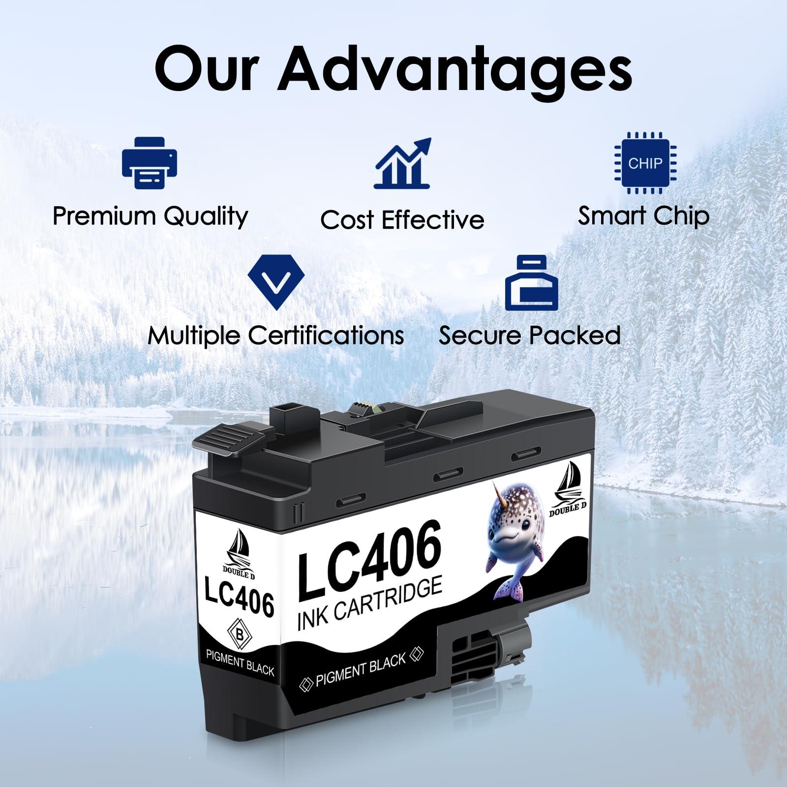 LC406 Ink Cartridges Compatible Replacement for Brother LC406 LC-406BK LC406 LC406BK Use with Brother LC-406 MFC-J4335DW MFC-J4345DW XL MFC-J4535DW MFC-J4535DW XL Printer, 4 Pack - Image 4